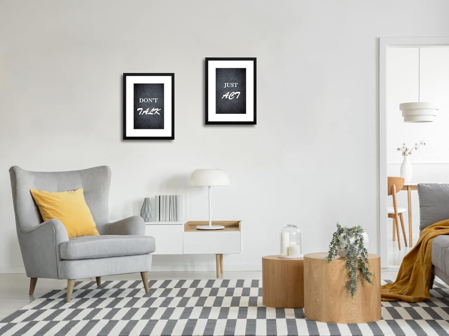 12x16 Picture Frame Set of 2 Thicker Frame for Pictures 8x12 with Mat or 12x16 Without Mat, Wall or Tabletop Gallery Photo Frames Black