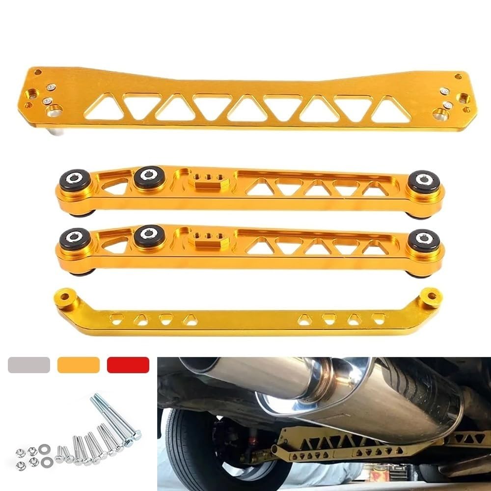 Wahacze samochodowe Pasuje do Honda Civic EK 1996-2000 Billet tylne dolne wahacze rama pomocnicza wspornik spinający pasuje(Red)