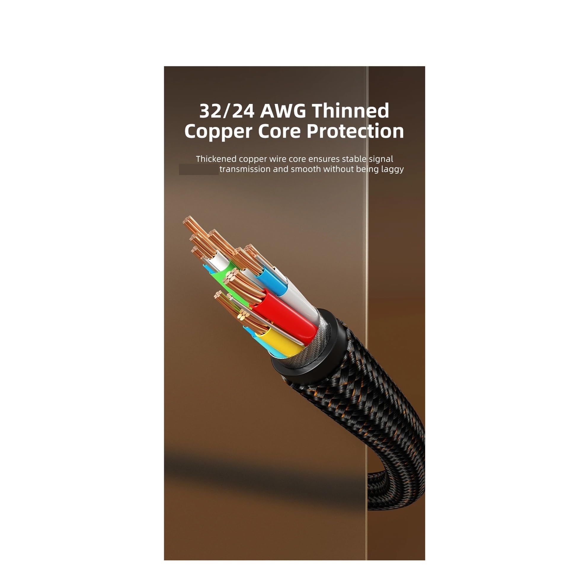 Cable DisplayPort 1.4 A HDMI 2.1 Con Carcasa De Aleación De Zinc, Cable De Vídeo HDR 8K@60Hz 4K@120Hz For Escritorio, Monitor, HDTV(3m)