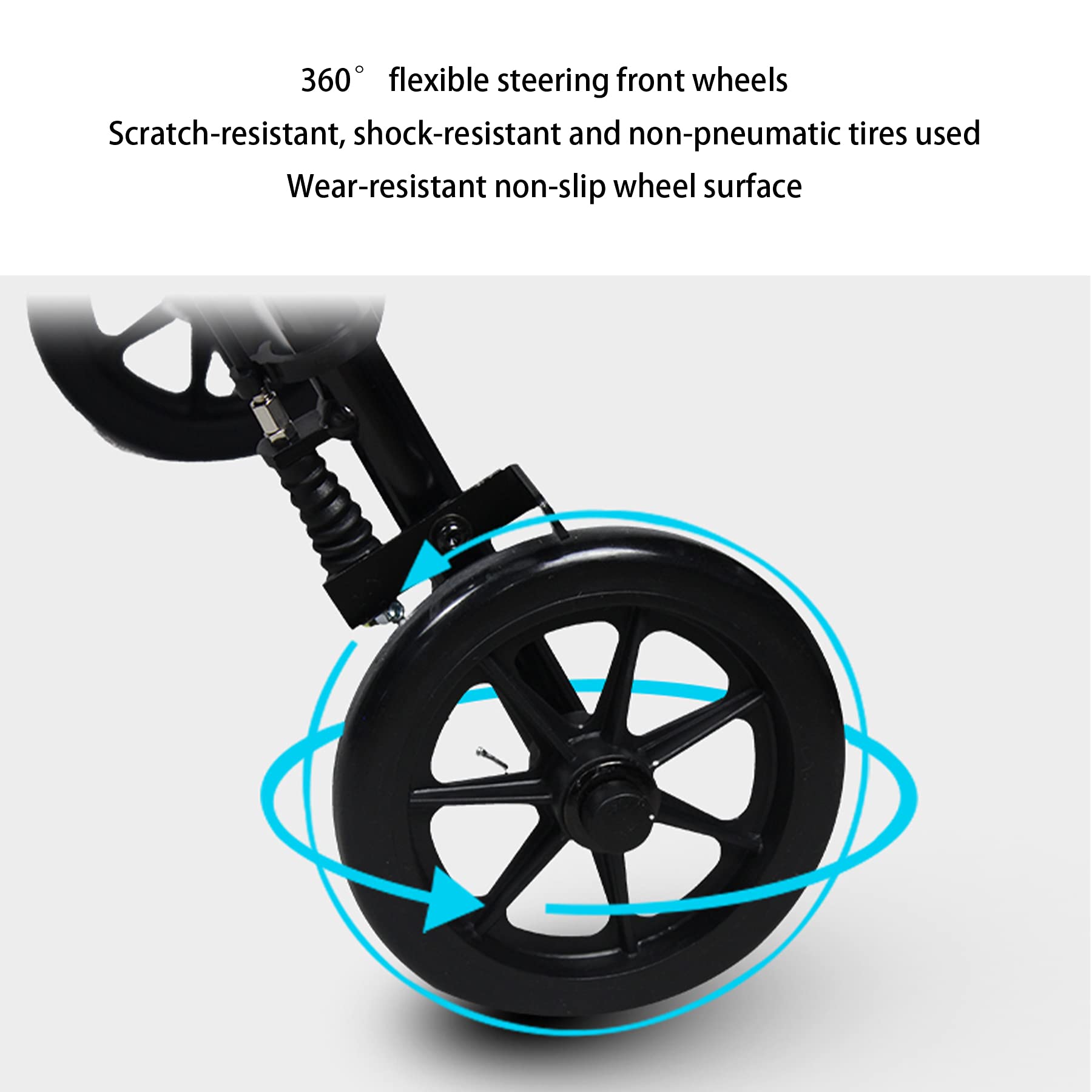 Ausilio per la Mobilità a Rotazione Alta con Cestino Stand Up Rollator Walker Ausilio per la Mobilità a Rotazione Alta per Anziani e Adulti Handicap
