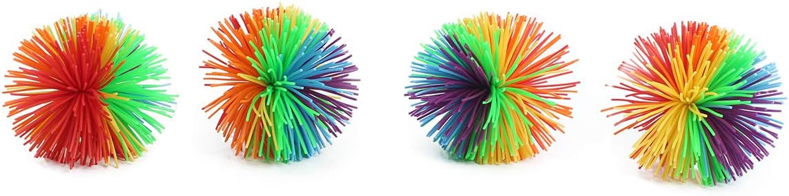 WeFidget 10 Pack 2.4" Stringy Balls, Great Sensory Toy, Bouncy Ball, Fun Party Favor, Monkey Stringy Balls (Multicolored) : Toys & Games