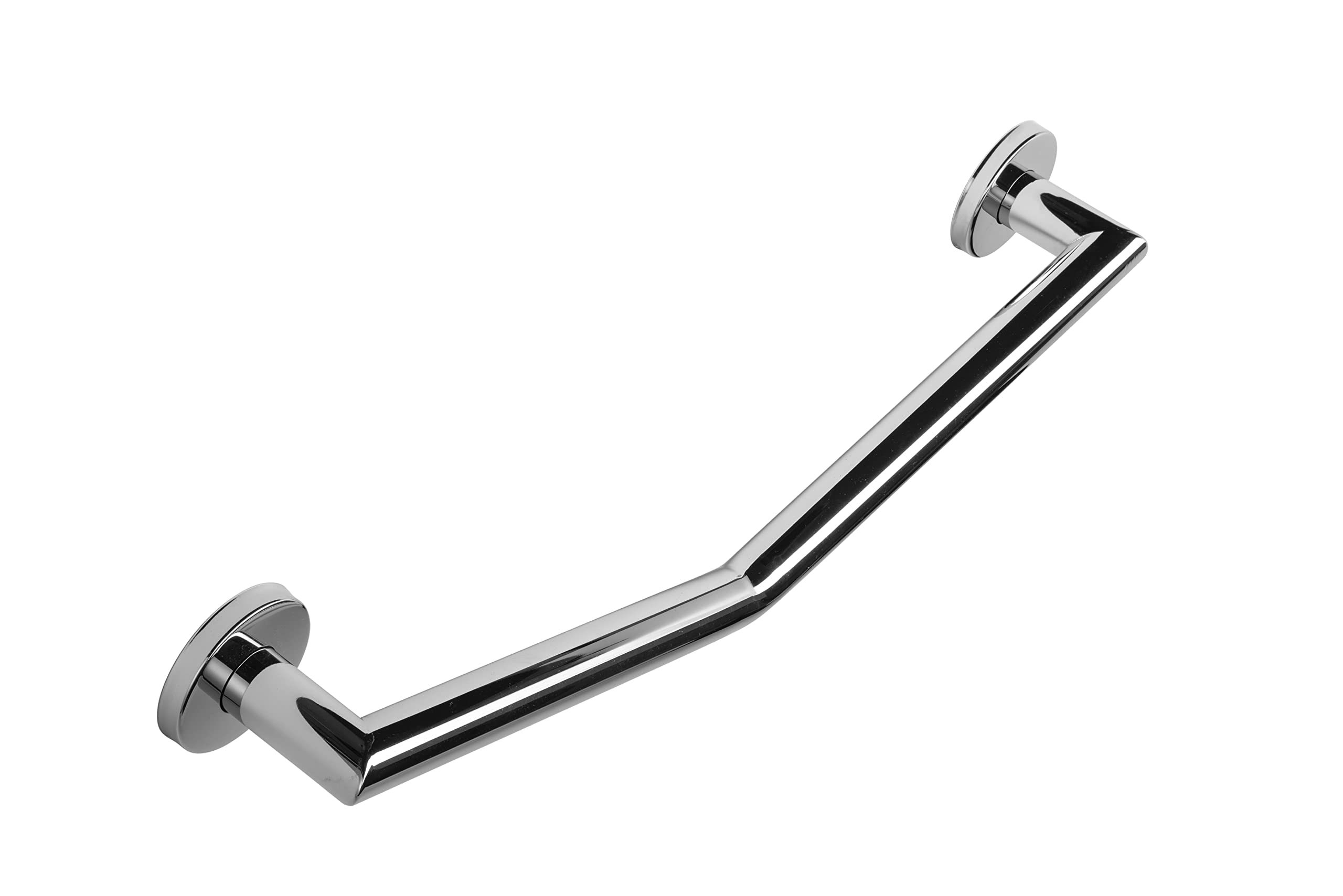 Croydex Chrome Effect Wall-Mounted Elbow Grab Bar (L)600mm from B&Q