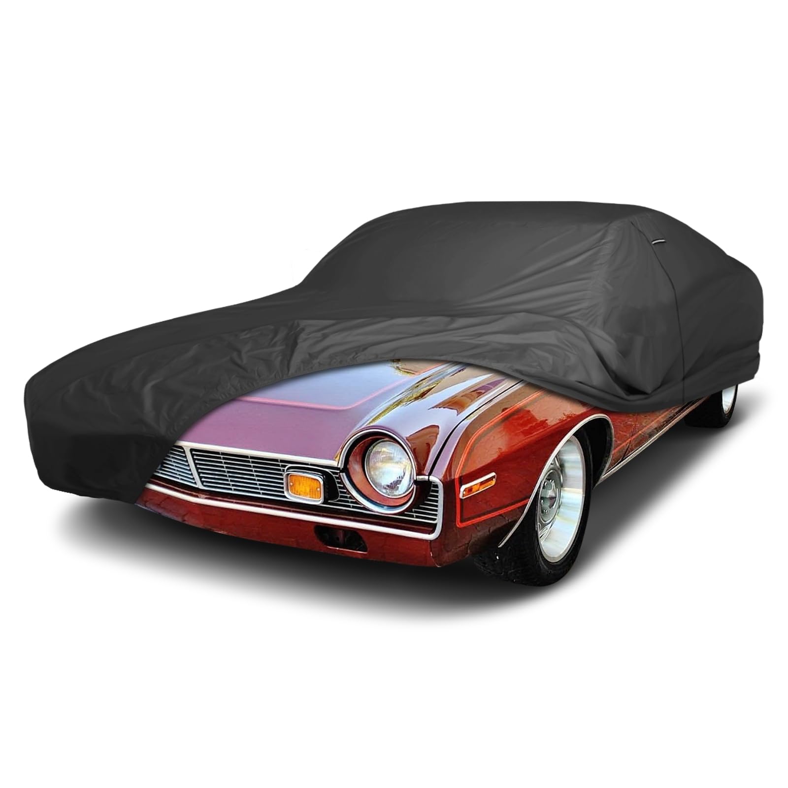 Premium Custom Car Cover for 1971-1978 AMC Matador 2-Door Heavy Duty Waterproof All Weather Rain Snow UV Sun Protector Custom Fit Full Exterior Indoor Outdoor Protection Car Cover (Black)