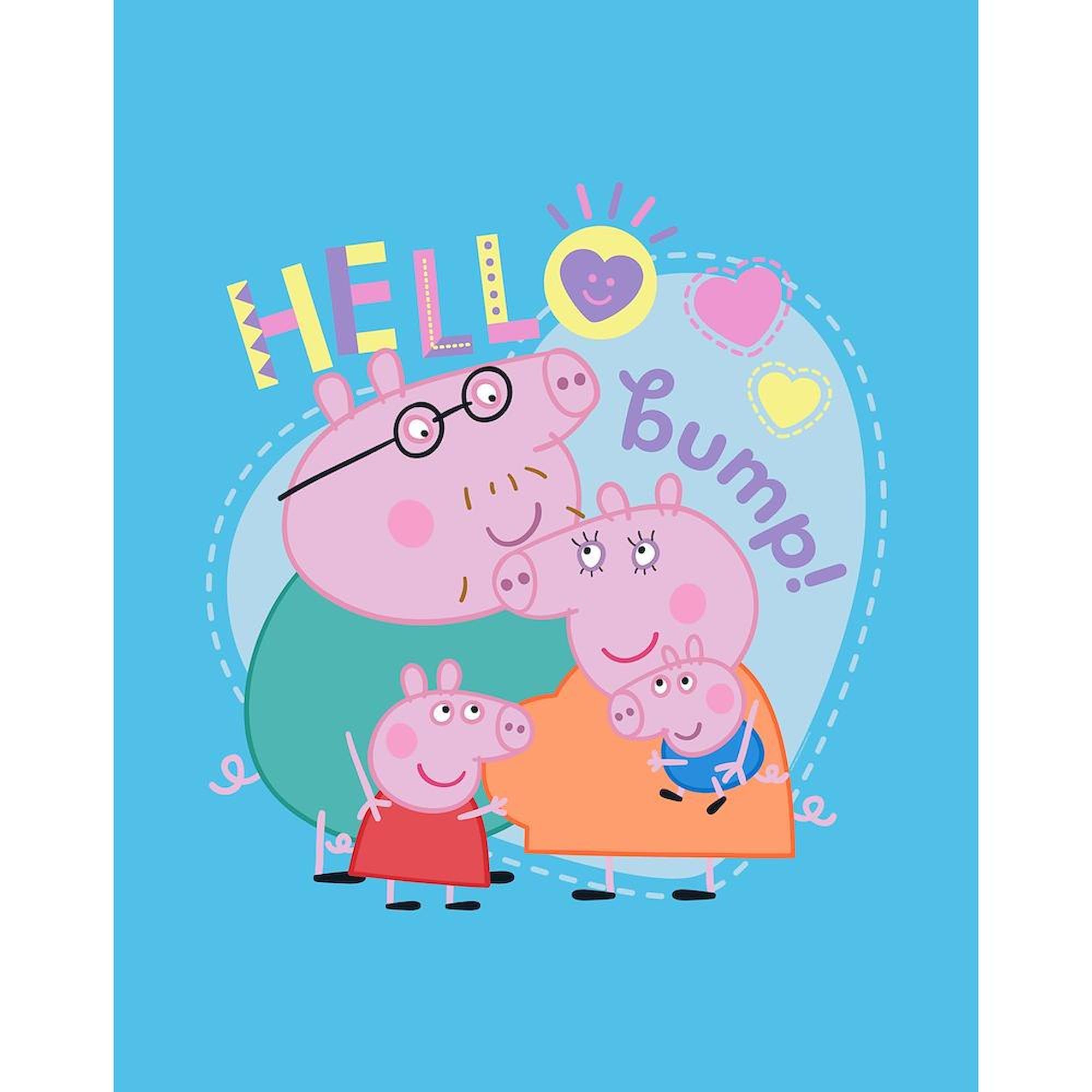 CafePress Peppa Pig: Hello Bump Twin Duvet Cover, Printed Comforter Cover, Unique Bedding,
