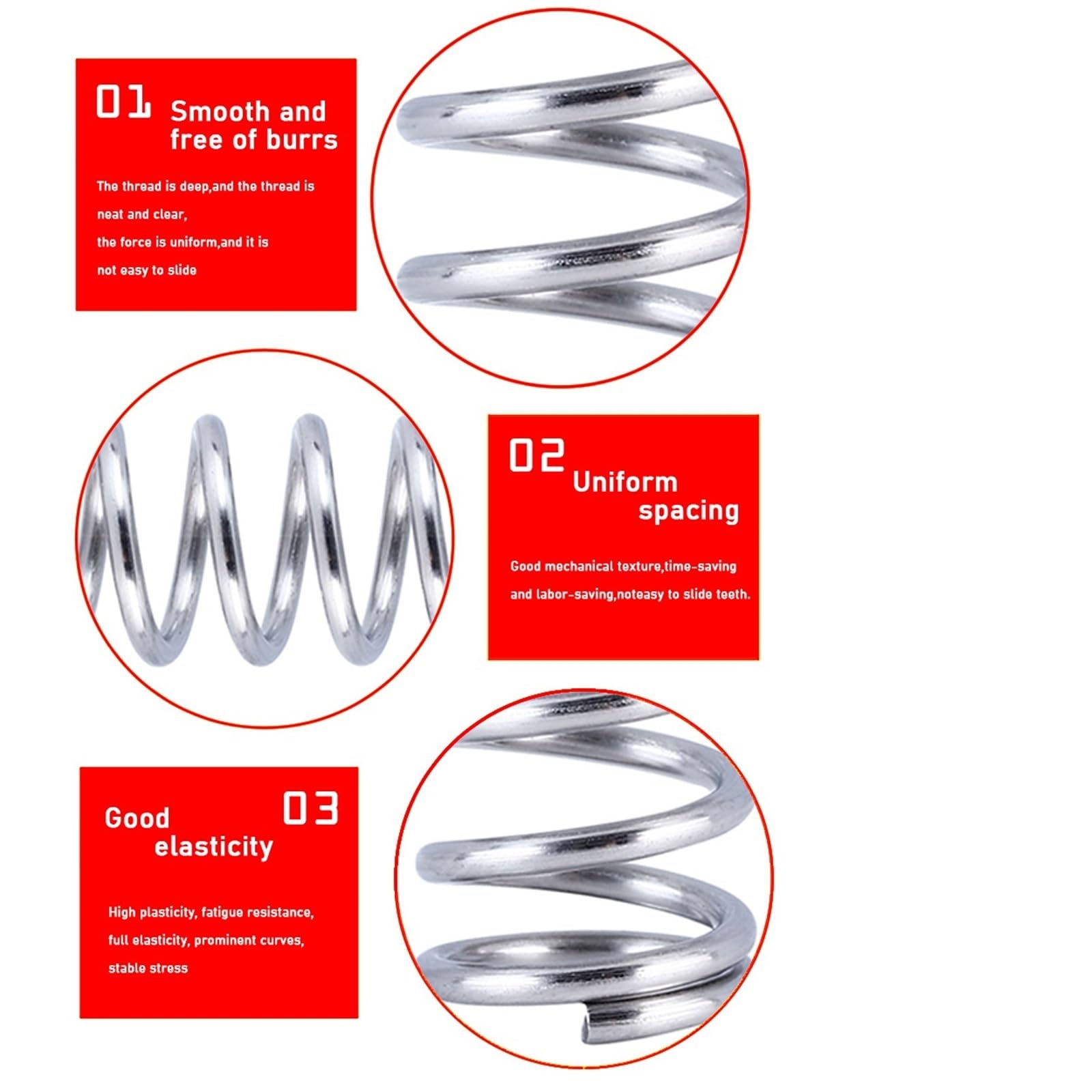 METALLIXITY Druckfedern (1x10mm Außendurchmesser,50mm Freie Länge) 10Stk 304 Edelstahl Druckfeder Feder Federn Zugfeder Zugfedern für Werkstatt Heimwerken Heimwerkerprojekte Silberfarben METALLIXITY Druckfedern (1x10mm Außendurchmesser,50mm Freie Länge) 10Stk 304 Edelstahl Druckfeder Feder Federn Zugfeder Zugfedern für Werkstatt Heimwerken Heimwerkerprojekte Silberfarben