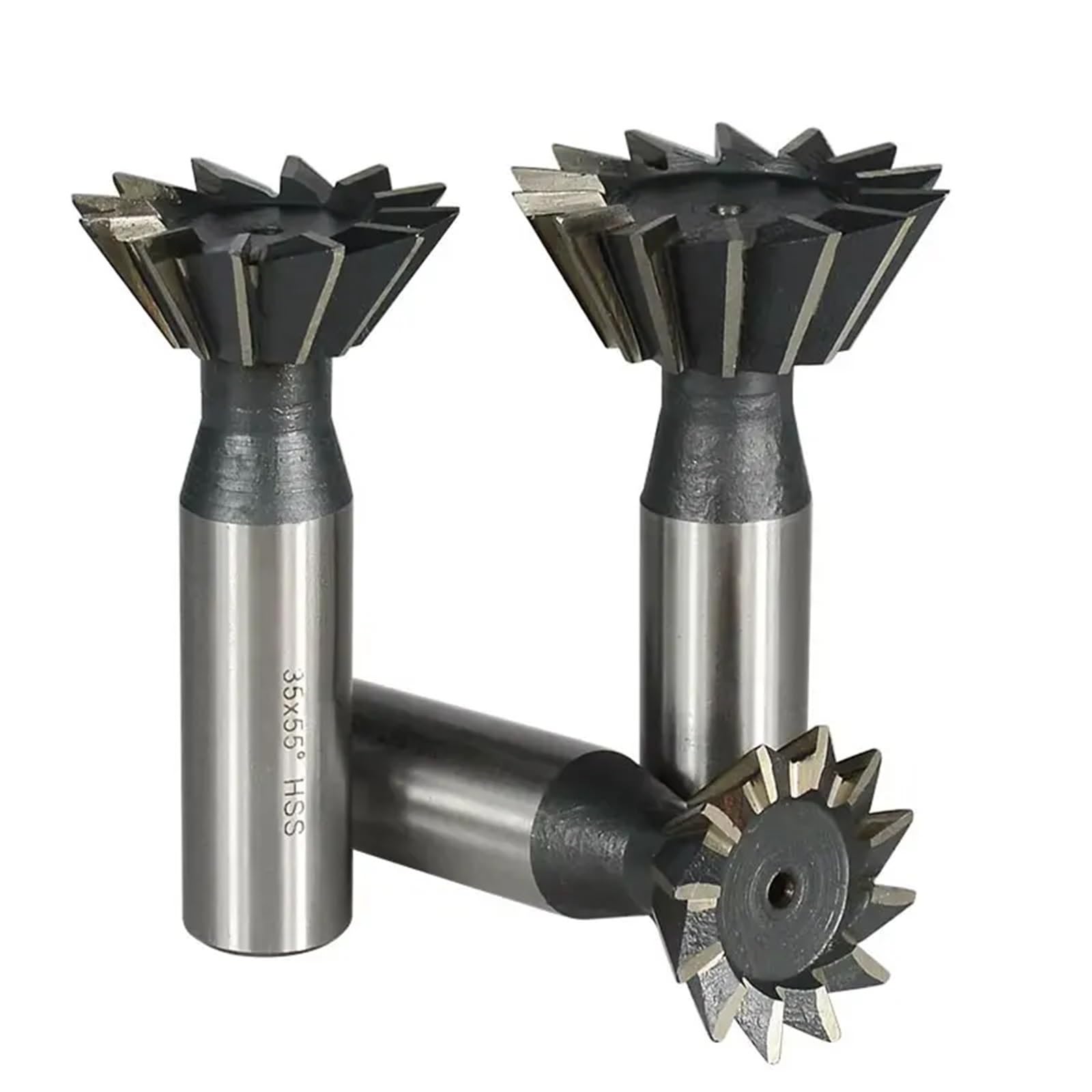 1 Uds. Fresado de Cola de Milano 45 55 60 Grados Broca rebajadora de CNC vástago Recto Fresa de Extremo HSS(20x60Degrees)