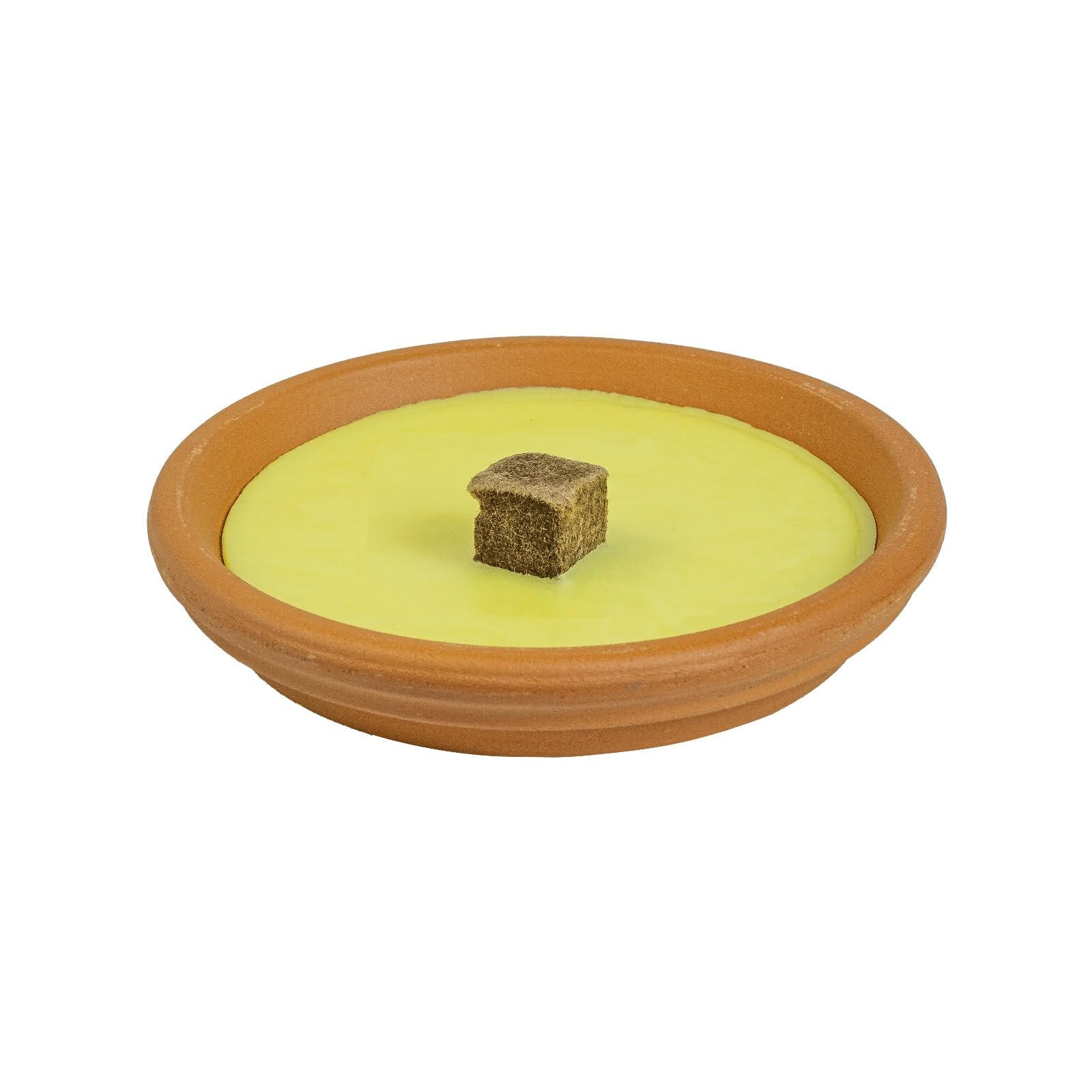 Candele alla Citronella, Candele Antizanzare Da Esterno, 12 Pezzi, Diametro 11 cm, Fiaccola in Ciotola di Coccio, Repellente per Insetti, Durata 4 ore, Ideale per eventi e Cene all’Esterno