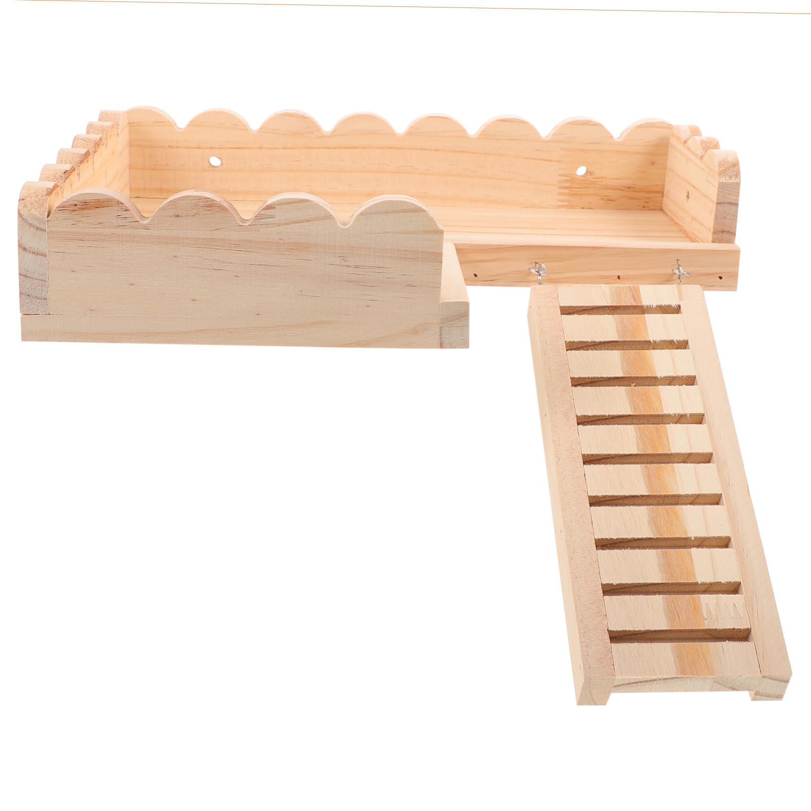 HANABASS Holzplattform als Spielzeug Satz aus Massivholz Hamster und Zubehör mit Einfacher Montage und Kompakter Aufbewahrung für Kleintiere Wie Hamster und Rennmäuse