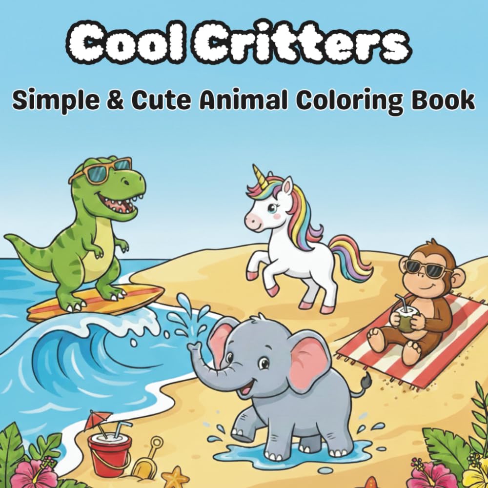 Cool Critters: Simple & Cute Animal Coloring Book
