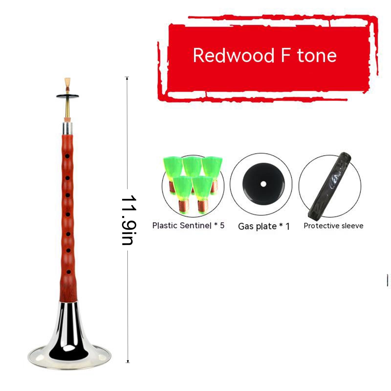 Rosewood Wind Instrument Chinese Musical Instruments Suona for Beginners and Professional Suona 11.9 in (Key of F)