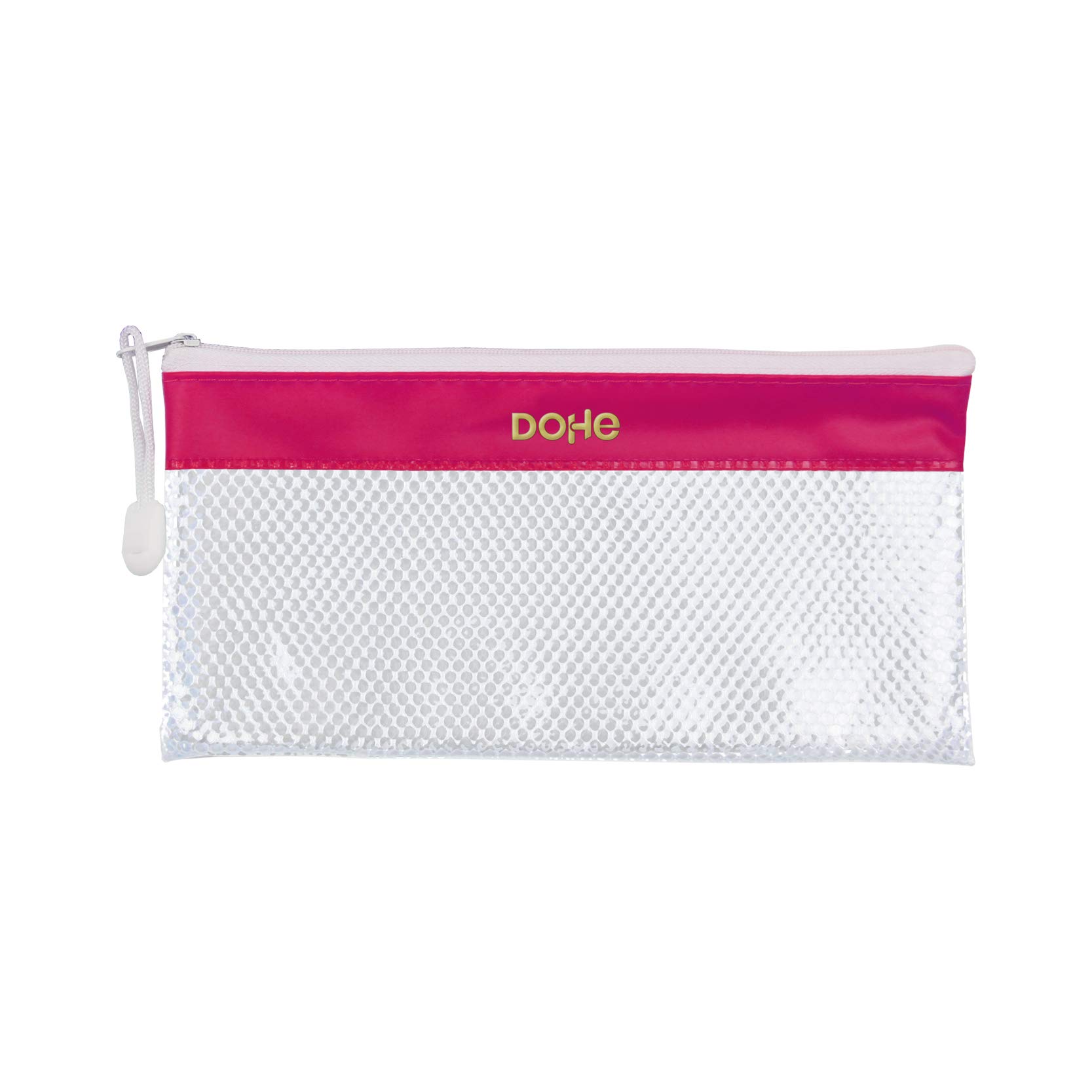 Dohe - Zip Bag - Size 22 x 11 cm - Pink, Blanco