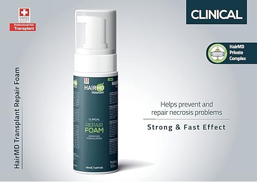 Miniatura 4 de HairMD Espuma de reparación clínica de trasplante  5.1 fl oz de espuma para el crecimiento del cabello de los hombres  Nutre e hidrata la piel