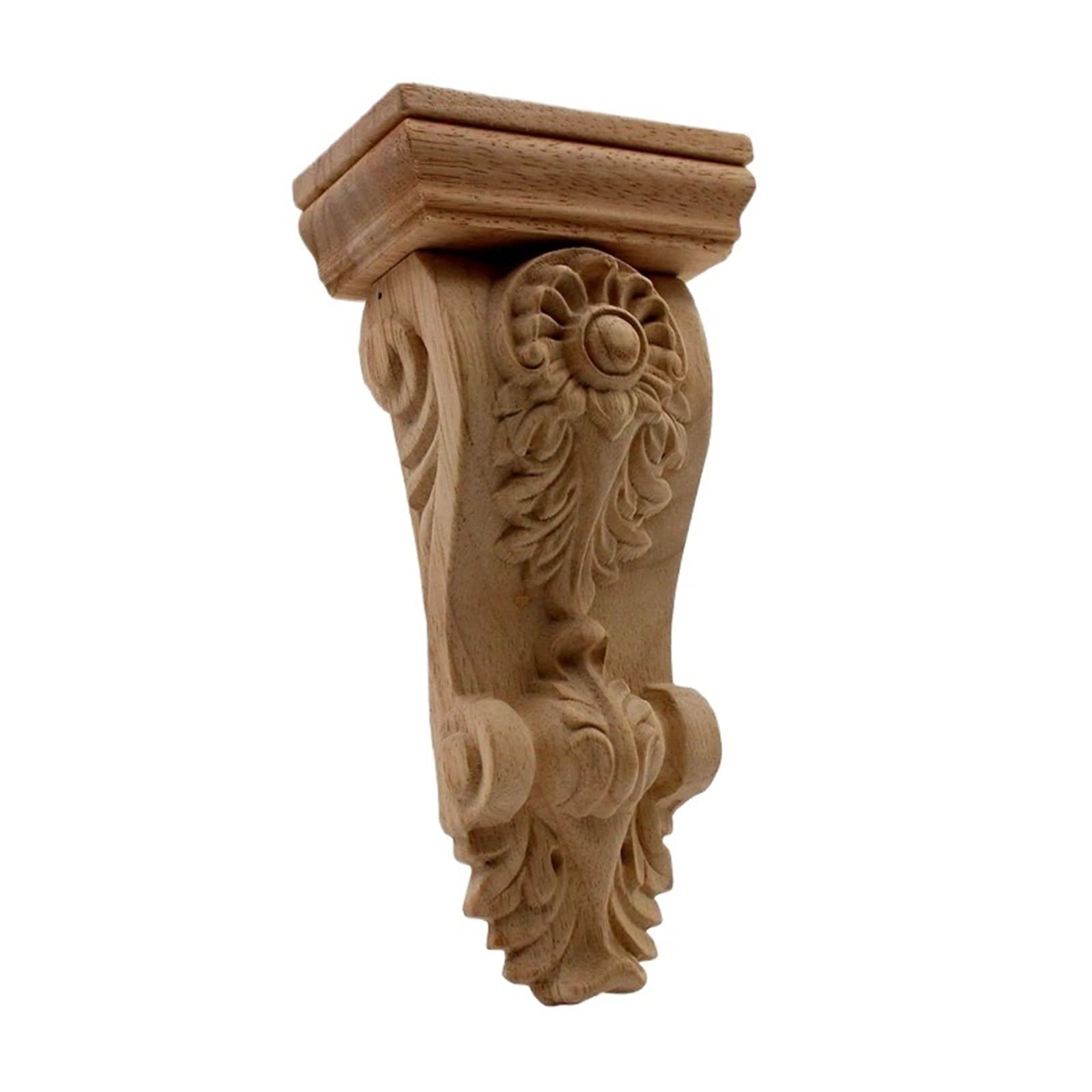 Corbeaux sculptés en bois applique florale décorative de maison