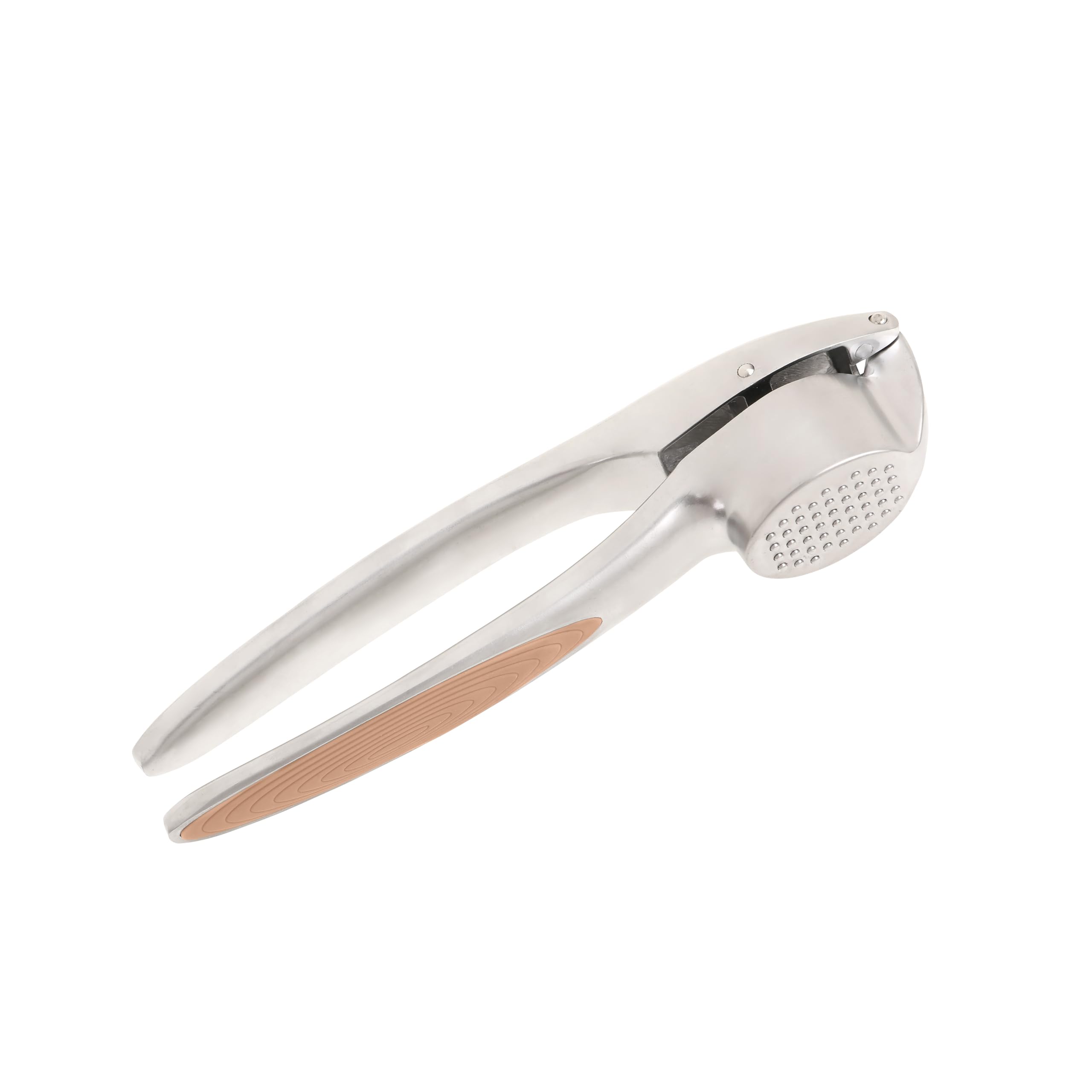 Wiltshire Colour Rush Garlic Press, Chrome Plated, Anti-Slip Soft Grip Handle, Kitchen Garlic Crusher, Press, Mincer, Heavy Duty, Strong & Durable, Easy to Use, Mocha, 15.8x3.9x2.8cm