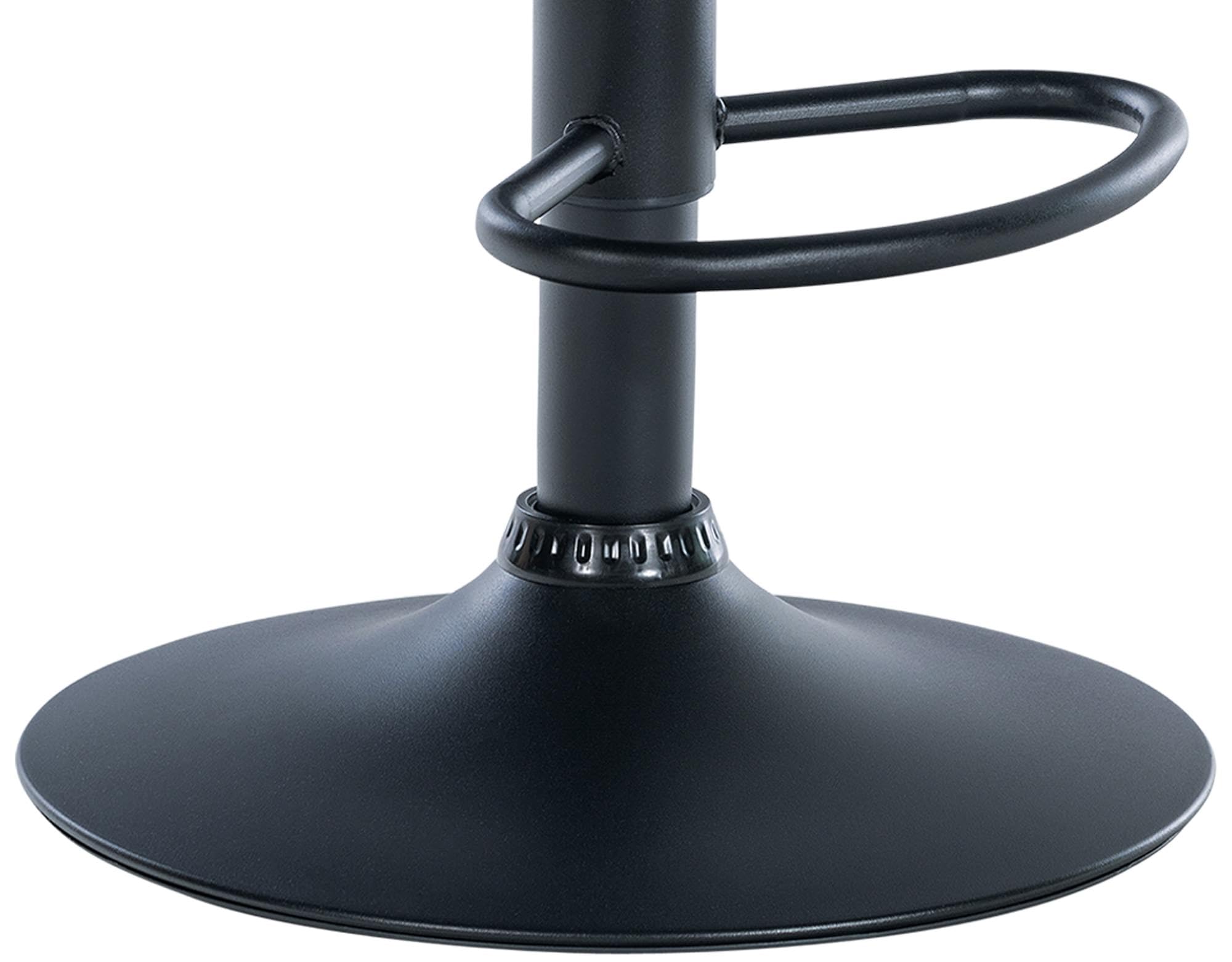 CLP Sgabello Alto Hover in Polipropilene E Metallo I Sgabello Bar Design Regolabile 59-80 CM, Colore:Nero, Materiale Base:Metallo Nero Opaco