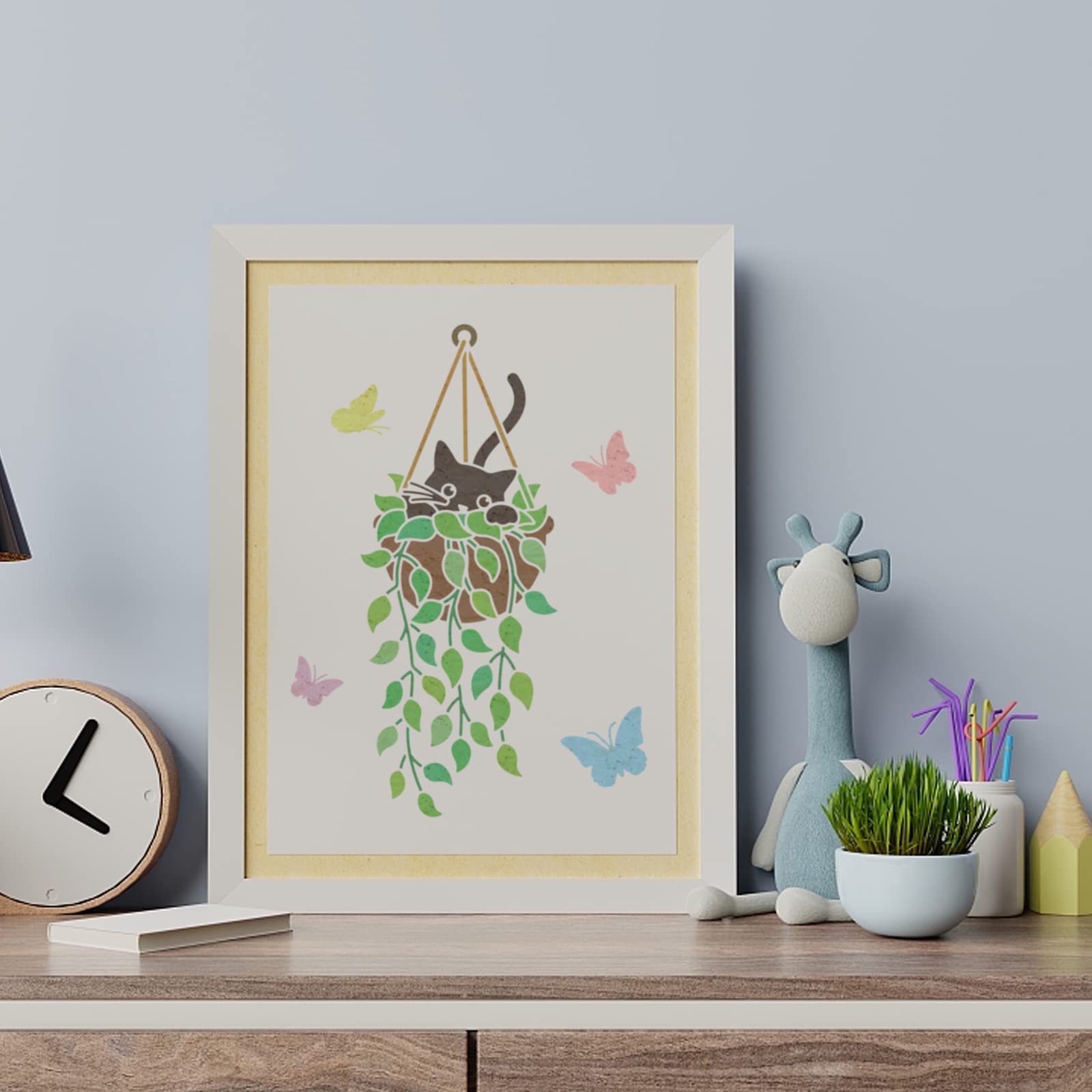 NBEADS Cat Potted Plant Stencil - Image 4
