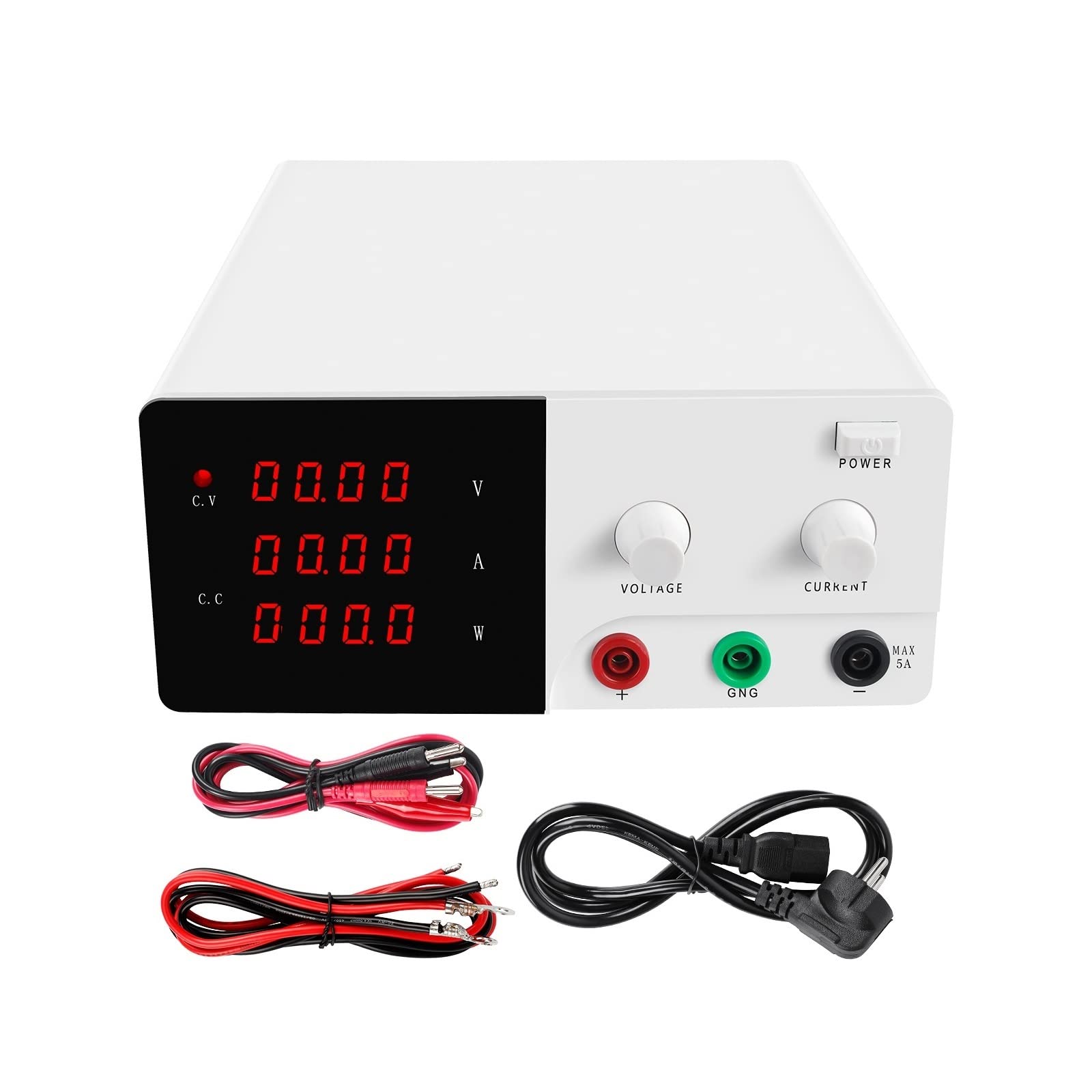 15V 60A 900W Alta precisión Ajustable LED Conmutación DC Fuente de alimentación Laboratorio 30V 30A 20A 100V 5A(Bianco,30V 20A)