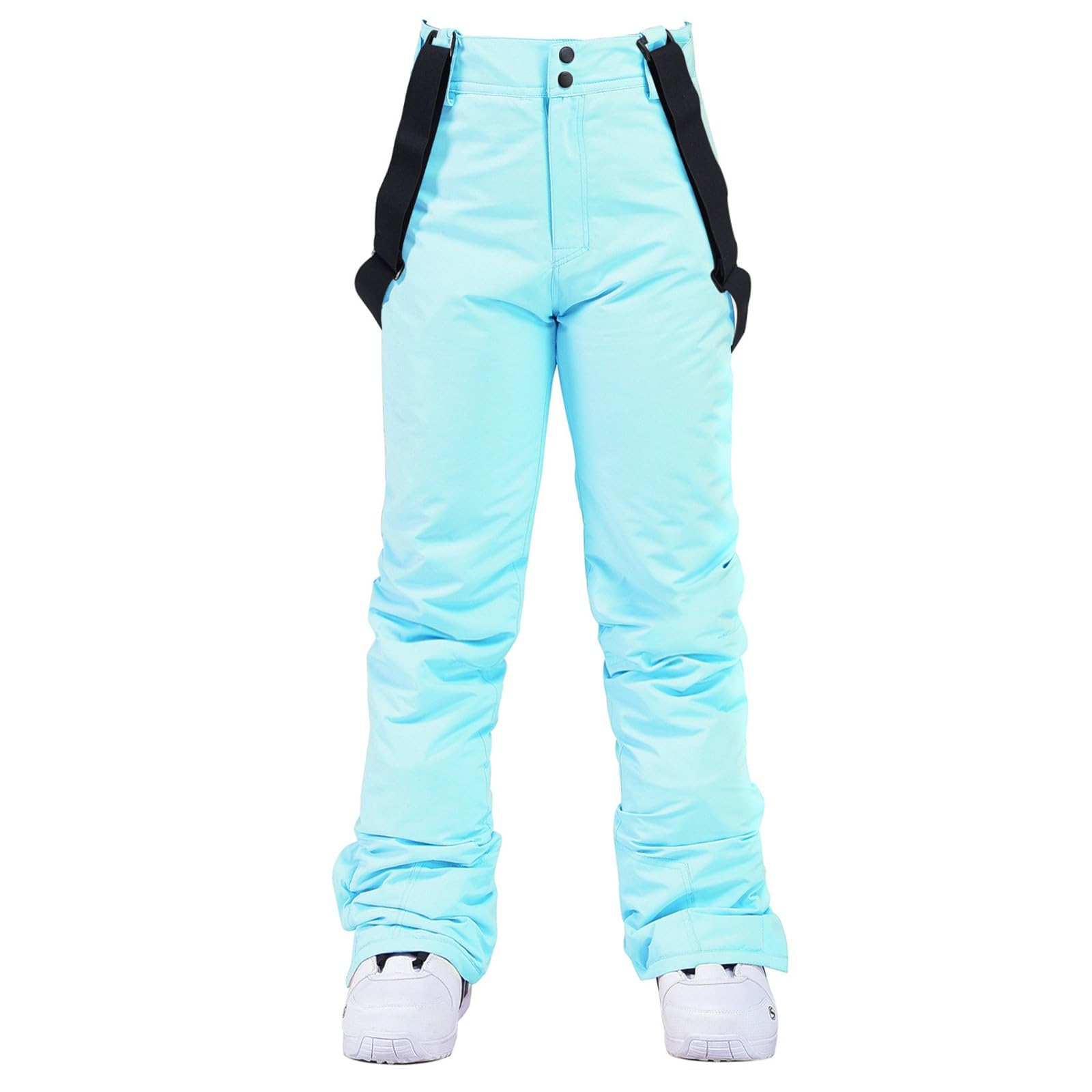 Pantalones de esquí impermeables para mujer, con tirantes ajustables, mono resistente al viento, pantalones de nieve para mujer, pantalones de softshell, pantalones de esquí cálidos para
