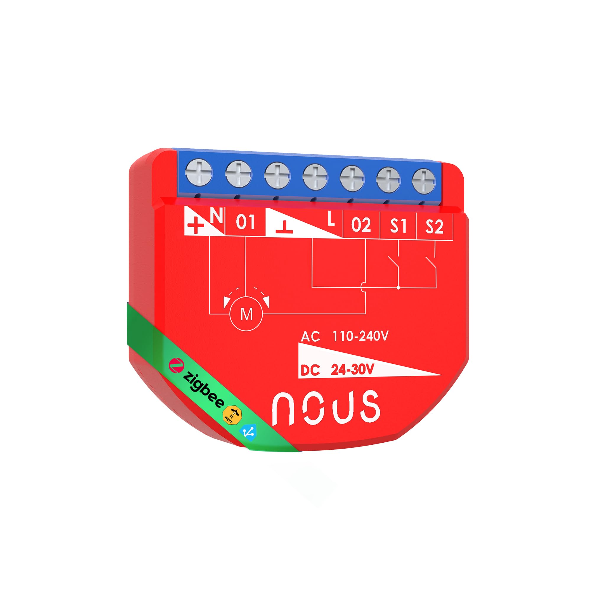 ZigBee Contrôleur intelligent aveugle, AC 16A/DC 10A, passerelle ZigBee 3.0 requise, compatible avec Alexa, Google Assistant, Zigbee2MQTT, Home Assistant, Tuya Smart Life, contacts secs