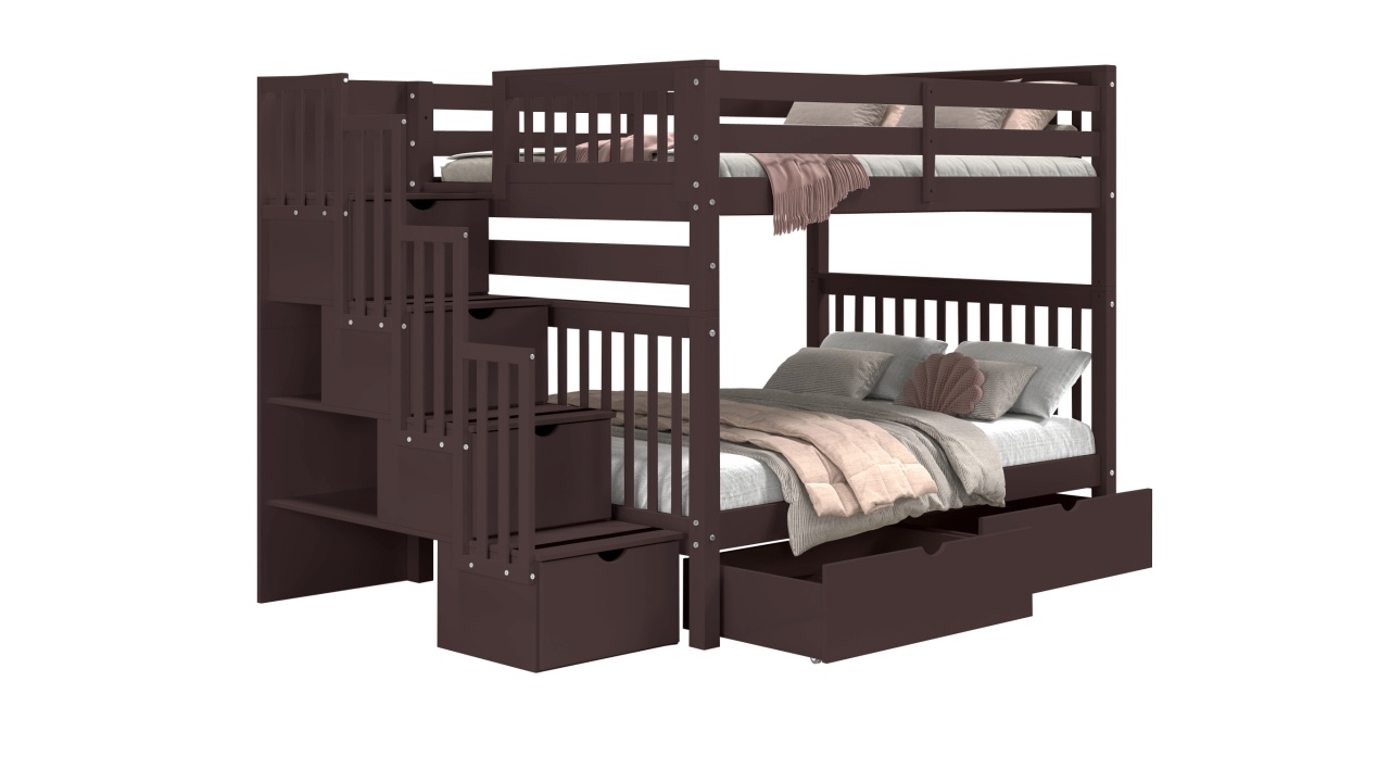 bunki Amazon.com: Shintenchi Bunk Bed Twin Over Full Size with