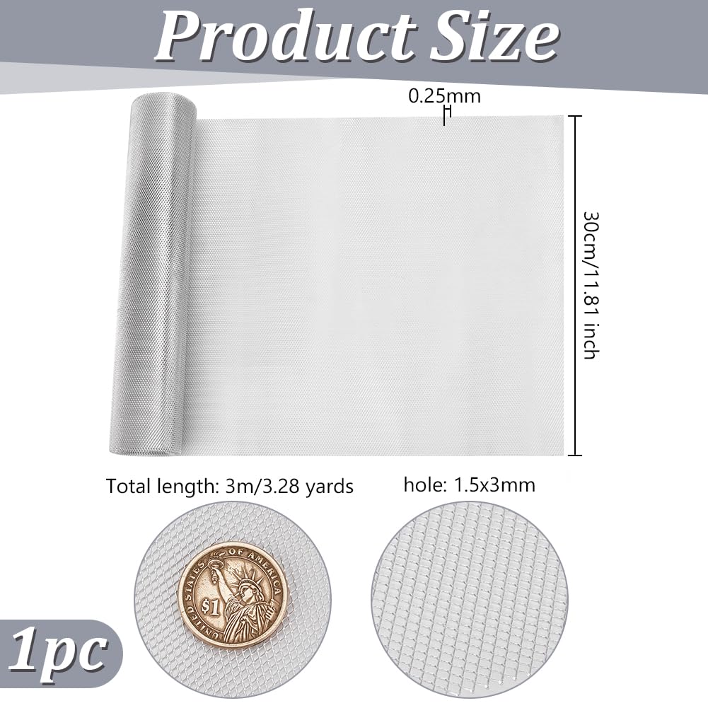 OLYCRAFT 3m Aluminum Sculpting Wire Mesh 30cm Aluminum Wire Mesh Roll for Sculpting Clay Craft Wire Mesh Metal Mesh Sheet Sculpting Mesh Roll Mesh Screen for Arts and Craft - Image 2