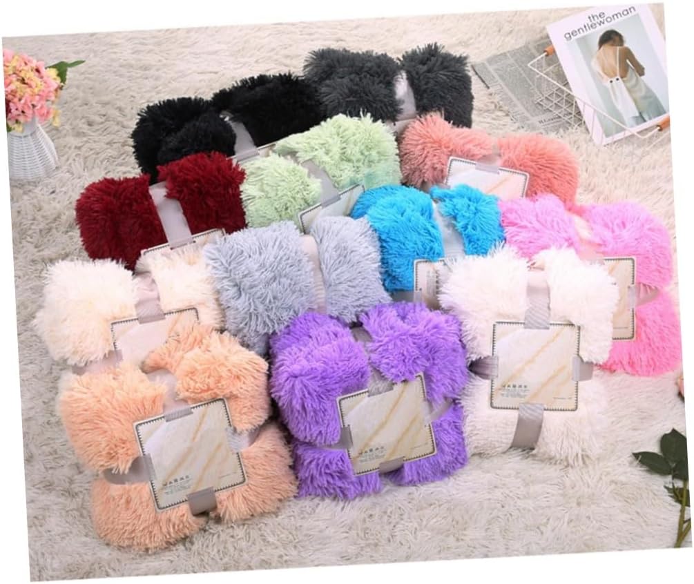 Unomor Fleece Blanket Warm Bed Blanket for Children Solid 160x130cm Light Grey