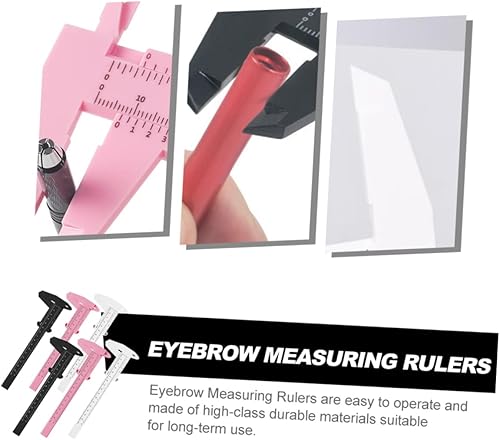 Miniatura 4 de Regla de medición 6 Uds. Herramientas de regla de localización de aftas para cejas, plantilla moldeadora de cejas, calibre deslizante, calibradores