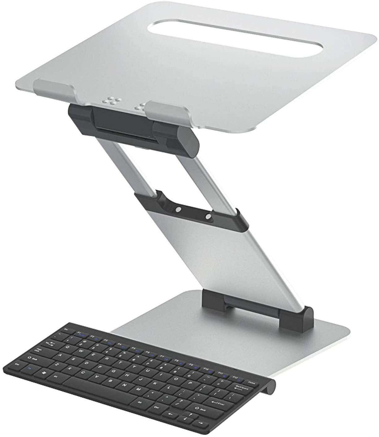 Soporte para computadora portátil Escritorio reclinable Soporte para computadora portátil de aluminio Soporte para computadora portátil con ventilación Ángulo de altura ajustable Montaje vertical para