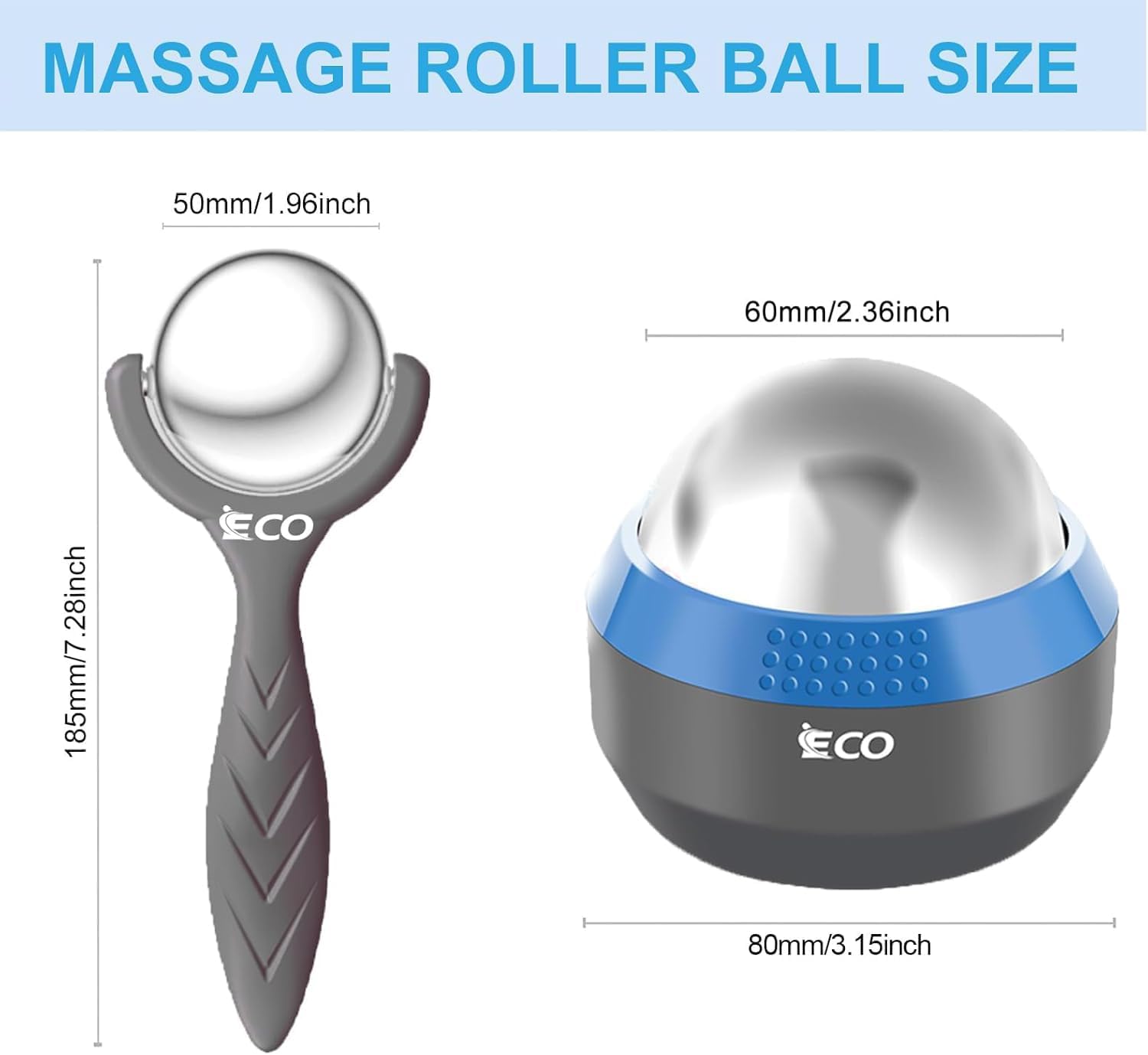 iECO Massage Ice Roller Ball Cold & Heat Therapy Plantar Fasciitis Roller