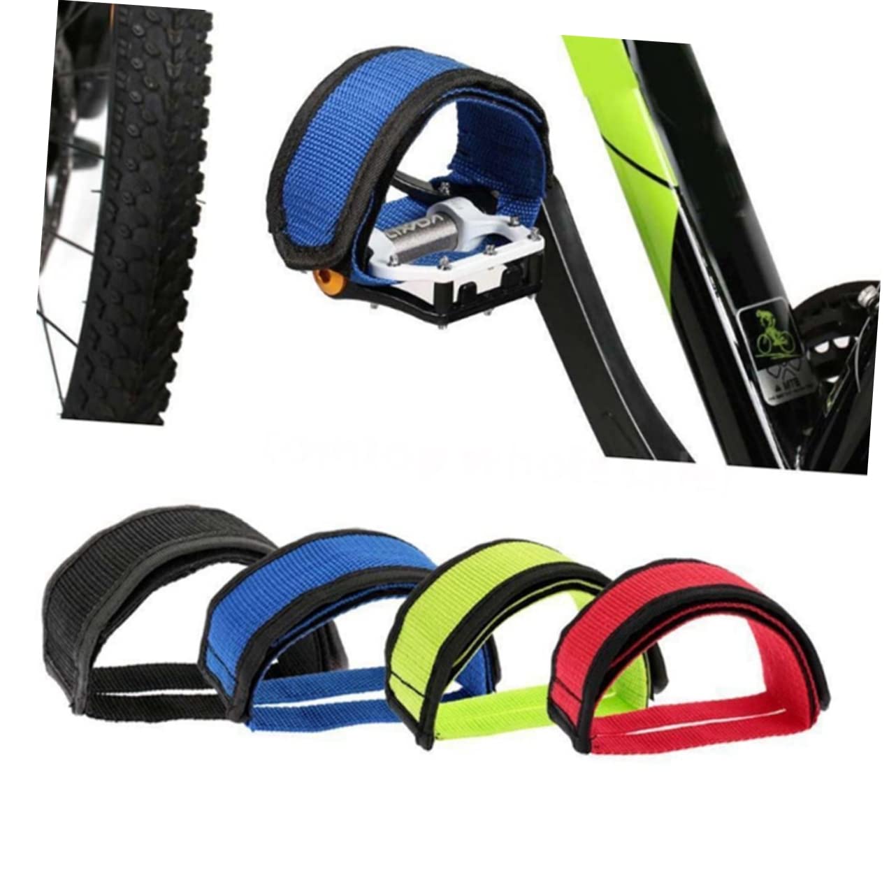6 Pares De Pies Atados En Bicicleta De Montaña