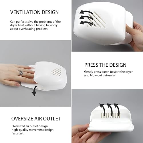 Miniatura 10 de Secador de uñas portátil, secado rápido, esmalte de uñas regular, soplador de aire, secadora de uñas, máquina de esmalte de uñas, secador de