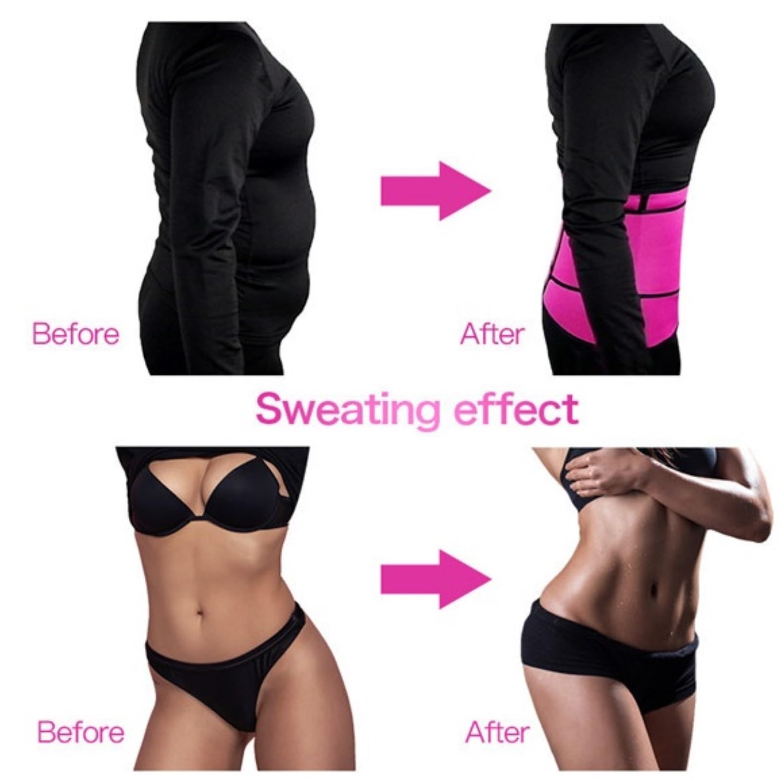 Wsparcie Pleców Co Dzień Bielizna Modelująca, Kompresyjna, Niewidoczna, Talię, Gorset Treningowy, Kontrola Brzucha, Opaska Na Pot Miękki Elastyczny(Pink,Large)