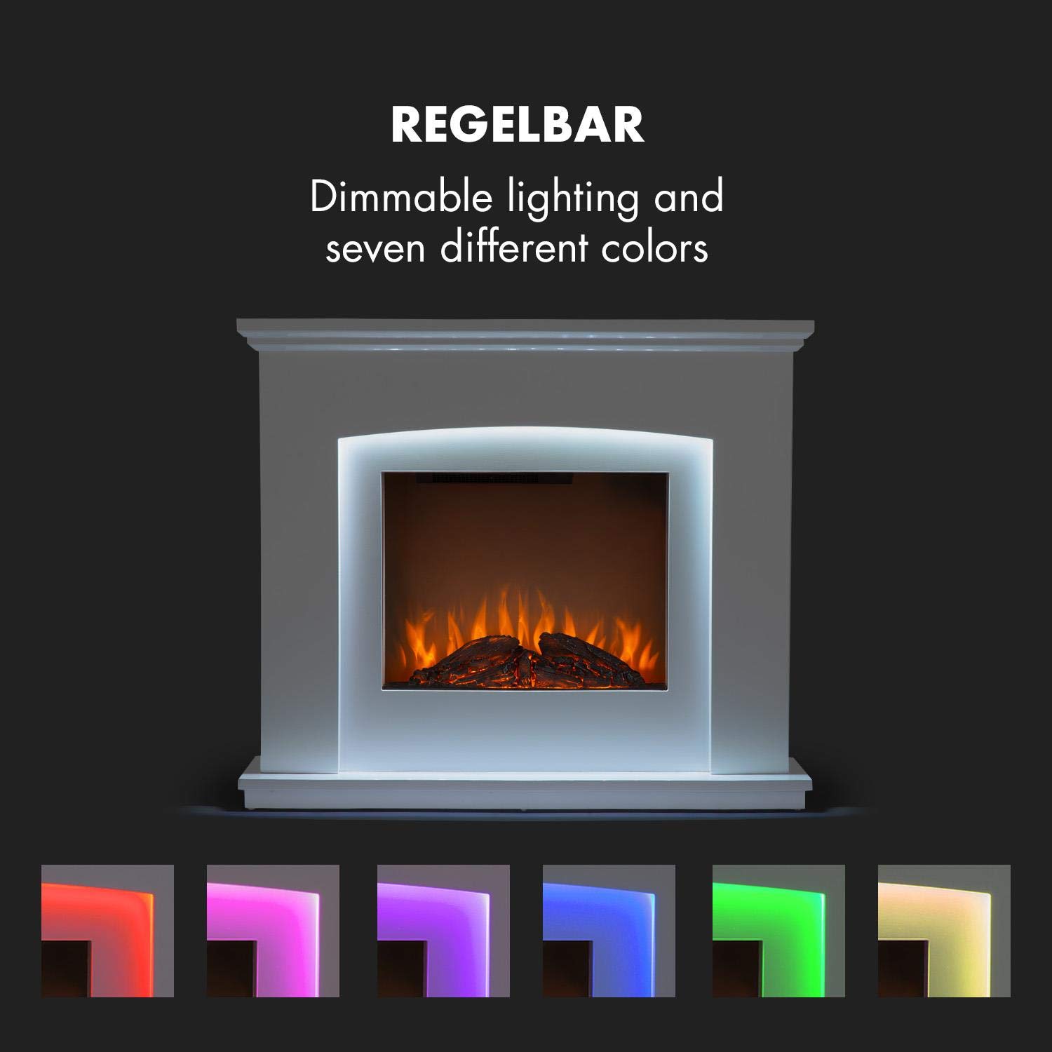 Klarstein Aosta Light & Fire Electric Fireplace Electric Fire