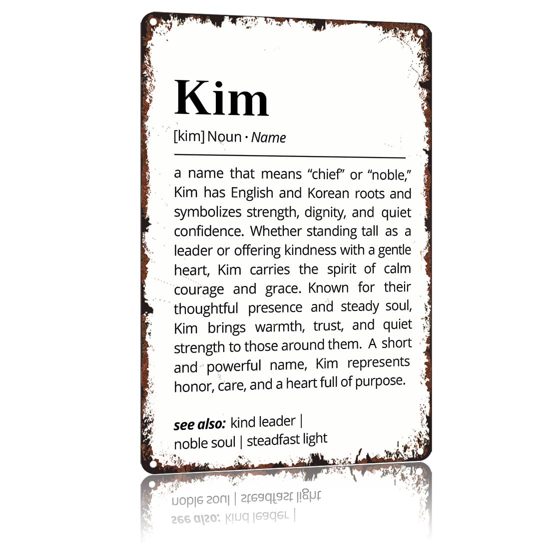 Word Meaning Themed Retro Sign 8x12 Inch, Aluminum Wall Decor for Household Leisure Spaces