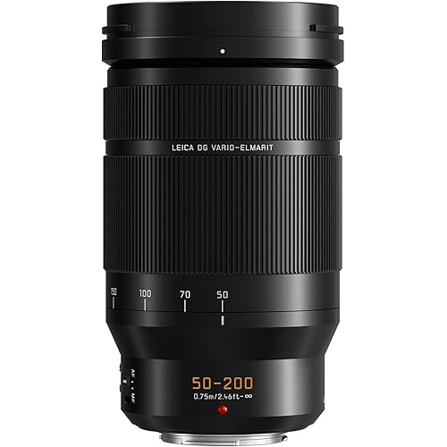 Panasonic LUMIX Professional 50-200mm Camera Lens, G Leica DG Vario-ELMARIT, F2.8-4.0 ASPH, Dual I.S. 2.0 with Power O.I.S, Mirrorless Micro Four Thirds, H-ES50200 (Black)