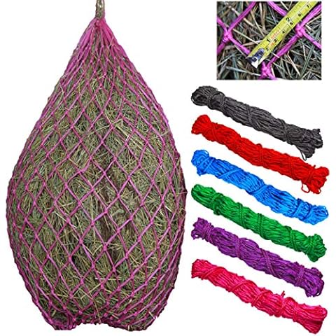 T TEKE 2 pcs Classic Slow hay Feeder hay nets, 40" Length with 2" Holes, Horse Supplies hay Bags for Horses, Goat Feed Cover