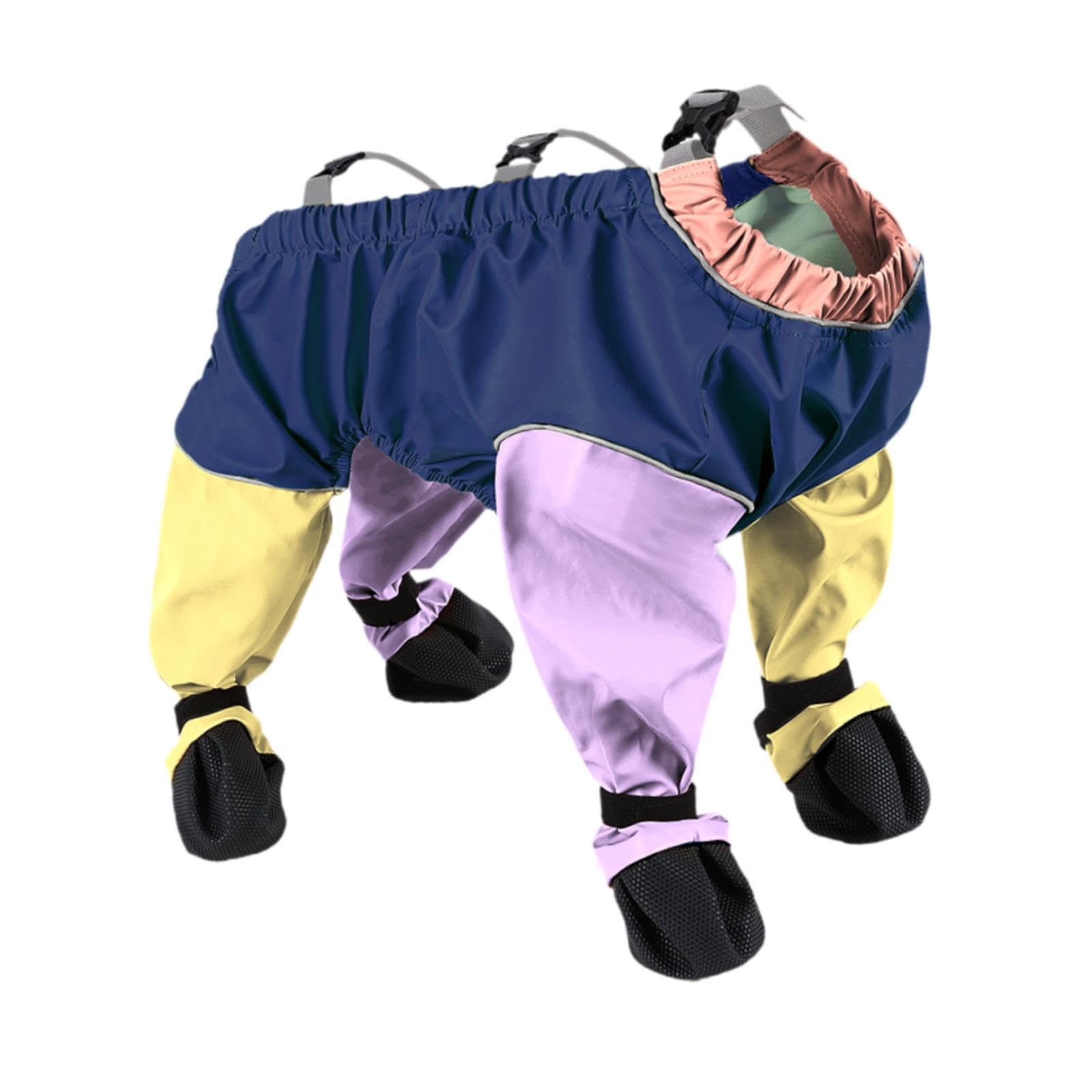 Imperméable pour Chien, Réglable, Respirant, Doublé Polaire, Imperméable, Convient Aux Chiens de Taille Moyenne, Multicolor M