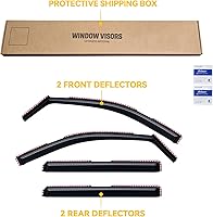 Vista 92 de Visera de ventana para Chevy Silverado 1500/GMC Sierra 1500/Avalanche/Suburban Crew Cab 2007-2013, protectores de lluvia, deflector de ventilación