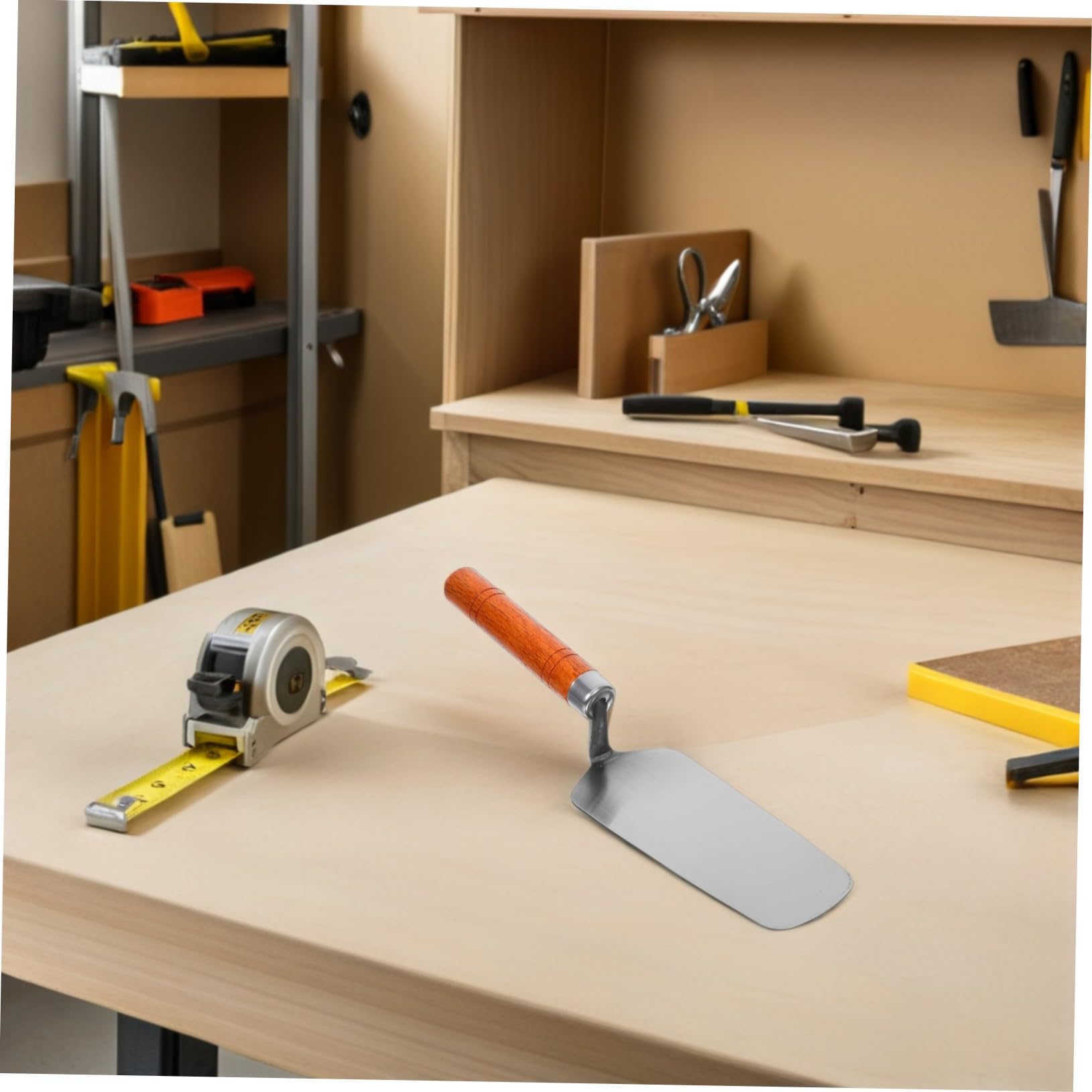 DOITOOL Cuchillo De Plano De Acero Inoxidable Herramienta De Albañilería Para Enlucir Paredes y Suelos De Llanas Para Cemento Interiores y Exteriores