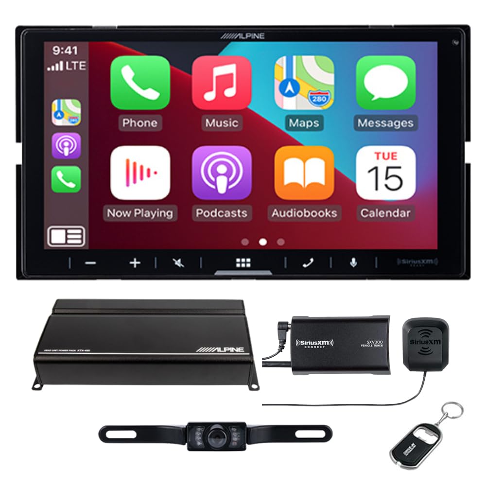 Alpine iLX-W670-M 6.75" 2-DIN Capacitive Touchscreen Digital Multimedia Receiver with SiriusXM Tuner, License Plate Camera and Amplifier