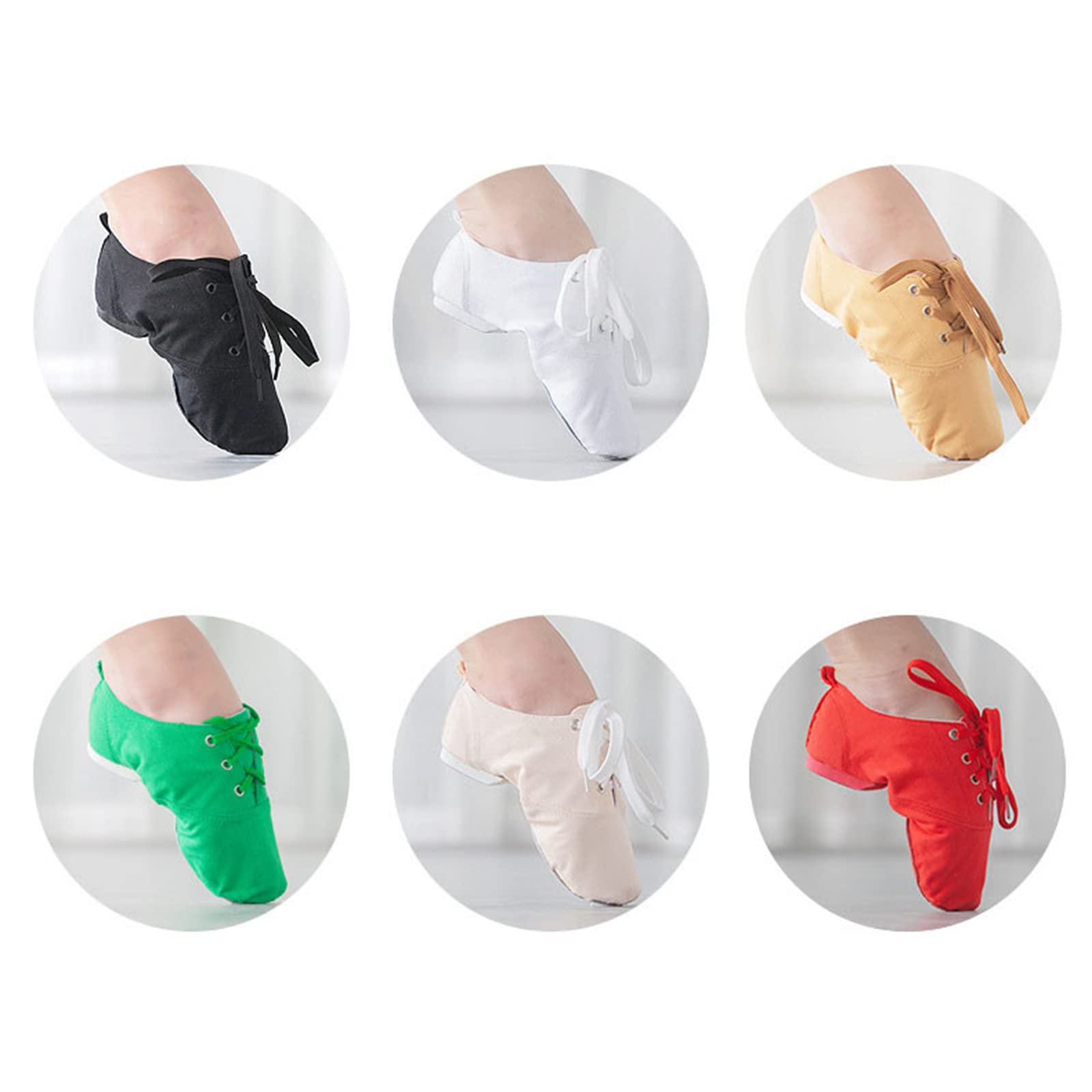 Jazz Dance Shoes Canvas Split Sole Ballet Yoga Dance Shoes Respirant Tampon pour Enfant Adulte Femme