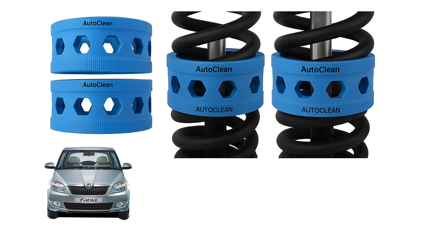 Autoclean Front Coil Spring Rubber Buffer Kit for Fabia| Size B | Increases Car Height, Shock Absorber & Suspension Stabilizer Cushioner-image-46