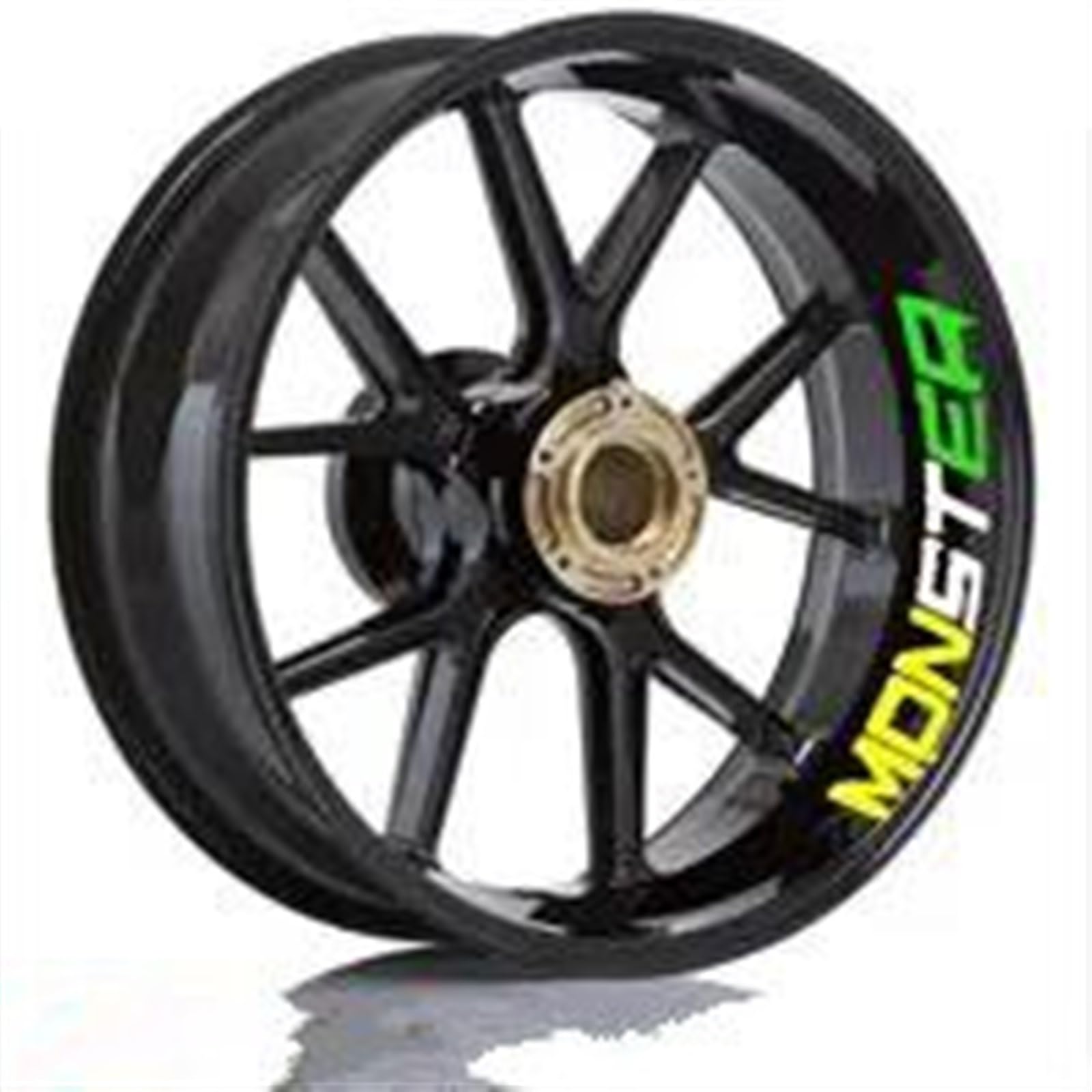 Motorcycle Rim Set Wheel Sticker Reflective Waterproof for Ducati for Monster 695 696 796 1100 1100S 797 821 795(Color14)