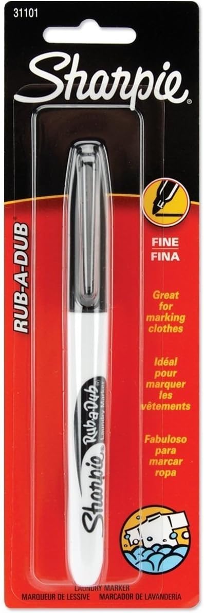 Sharpie Rub-a-Dub Laundry Marking Pen Fine Tip Black For Wholesale