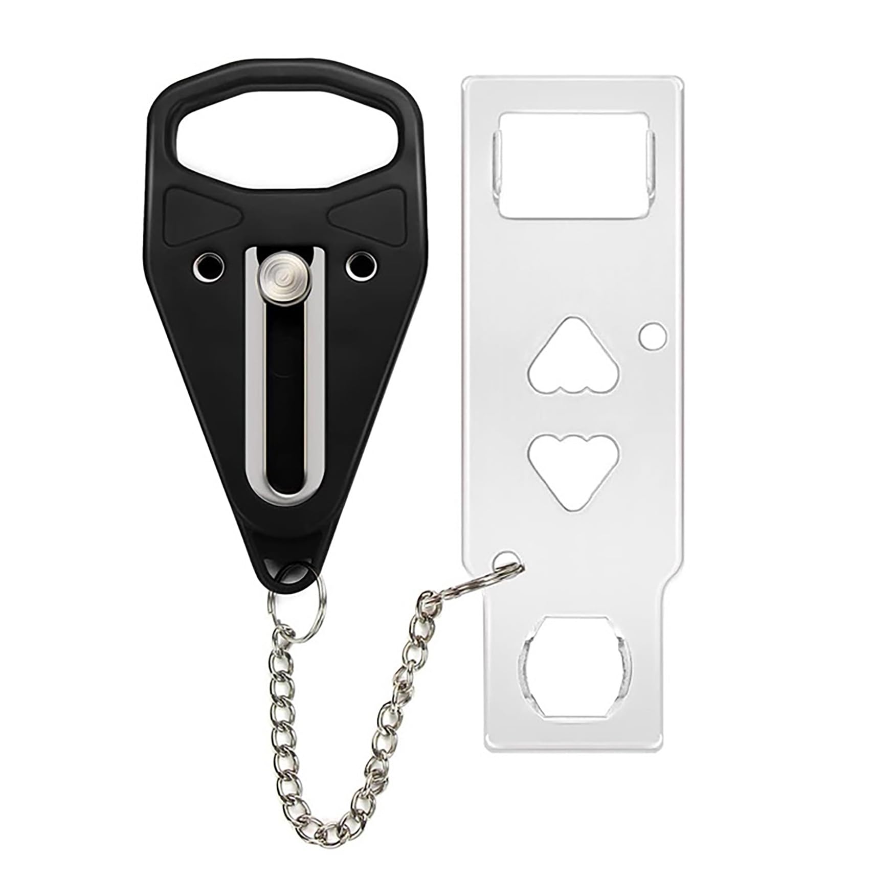 Cerradura de puerta portátil, cerradura de seguridad sin taladro, kit de cerradura de puerta para el hogar, pestillo antirrobo ligero que protege la seguridad familiar y la privacidad para