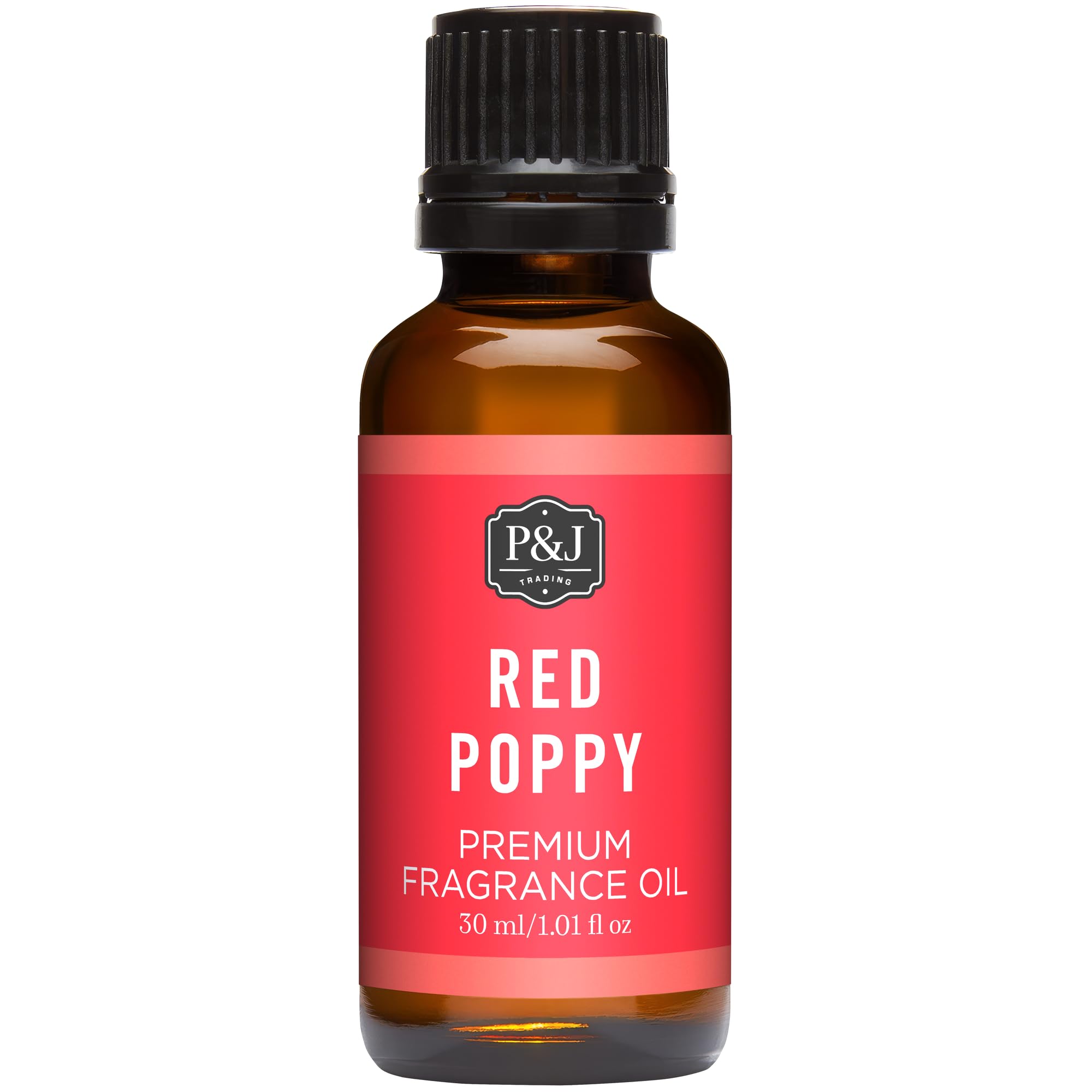 P&amp;J Trading - Red Poppy Scented Oil 30ml - Fragrance Oil for Candle Making, Soap Making, Diffuser Oil