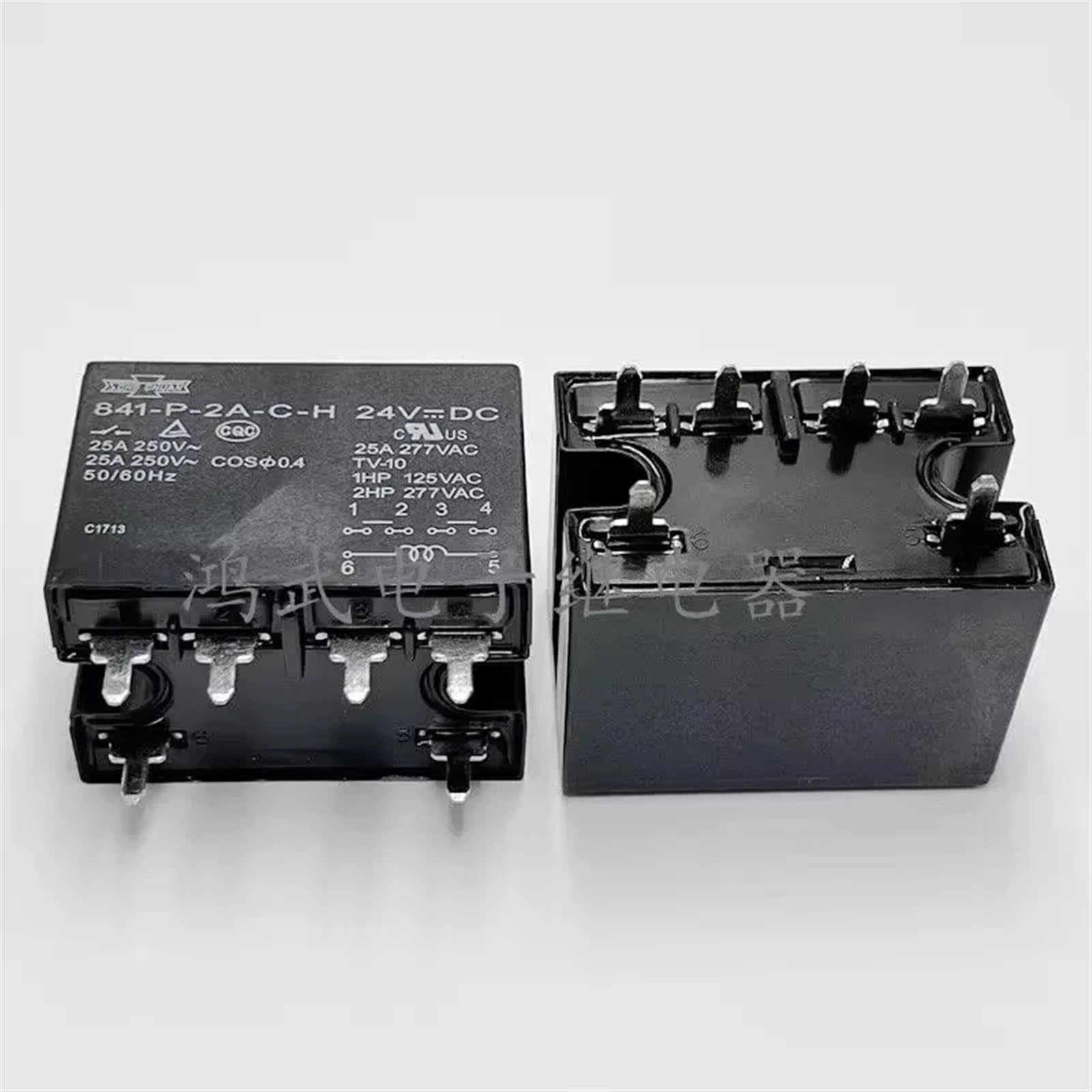 Relais 841-P-2A-CH 24VDC 25A à 6 broches pour circuits électriques