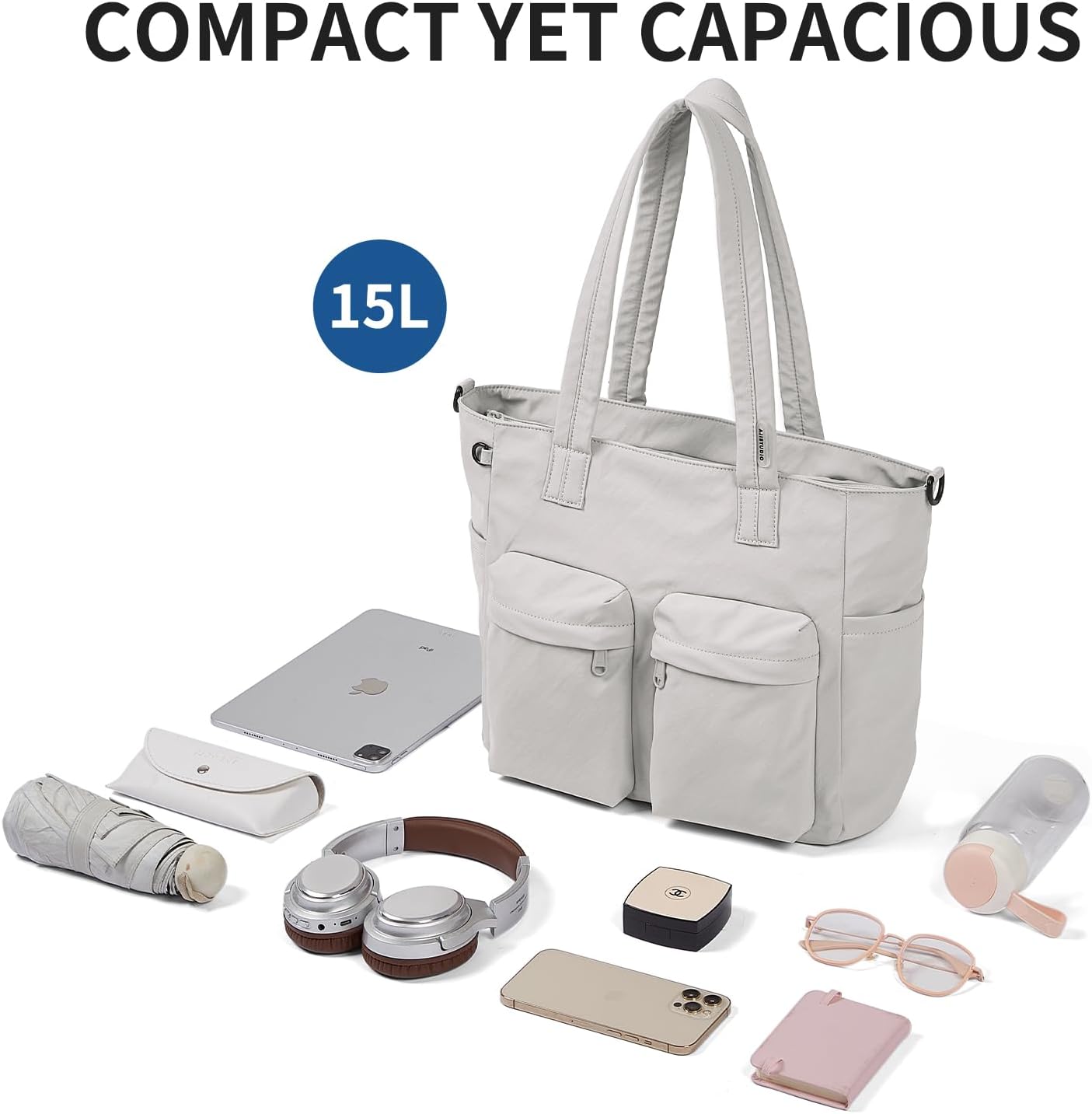 aji Tote Bag for women work, Water-Resistant Tote Bag with Multi Pockets,for Work/Travel/College/Daily - Image 6