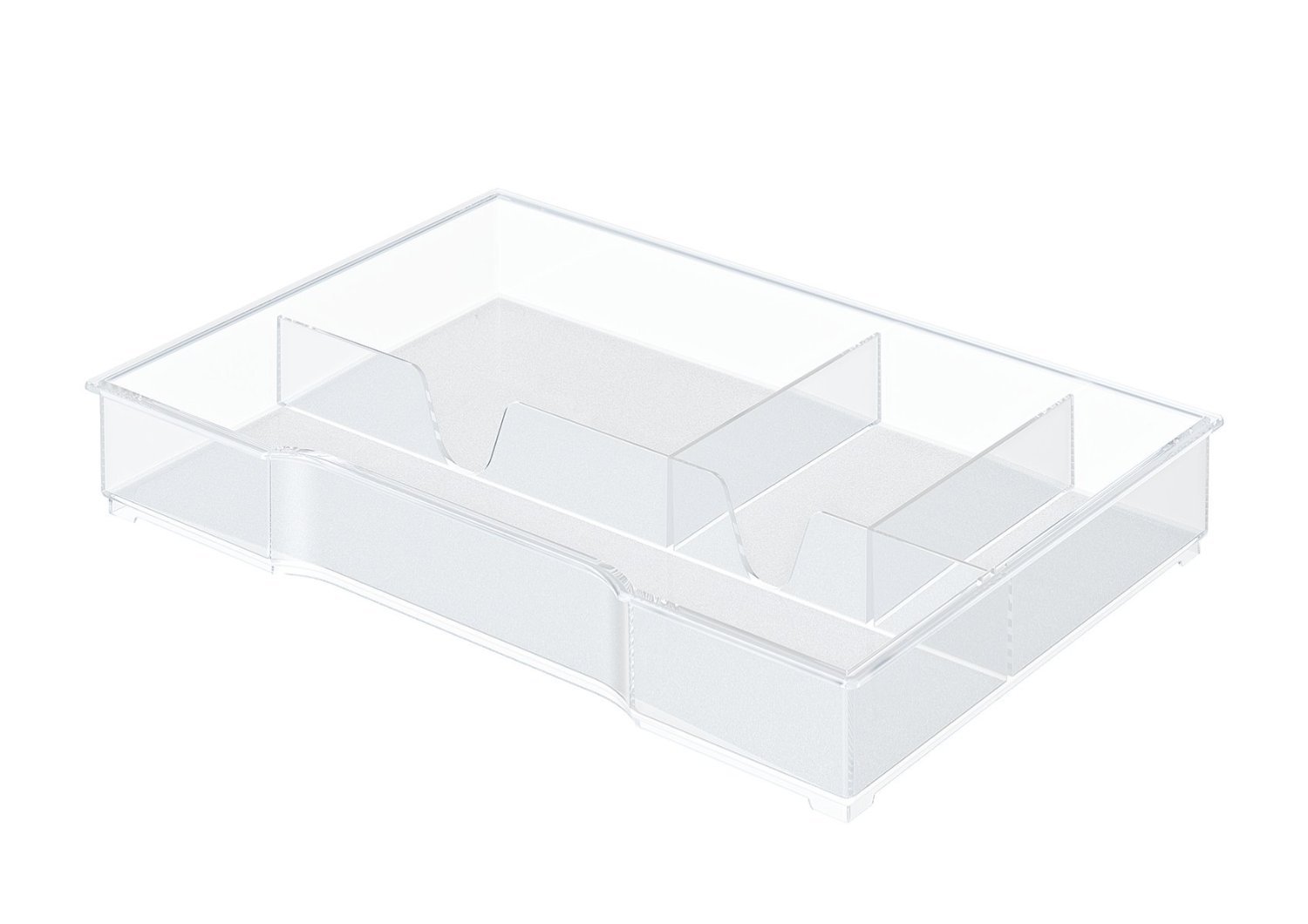 Leitz 52150002 4 przegródki, organizer do szafek z szufladami Plus i WOW, przezroczysta