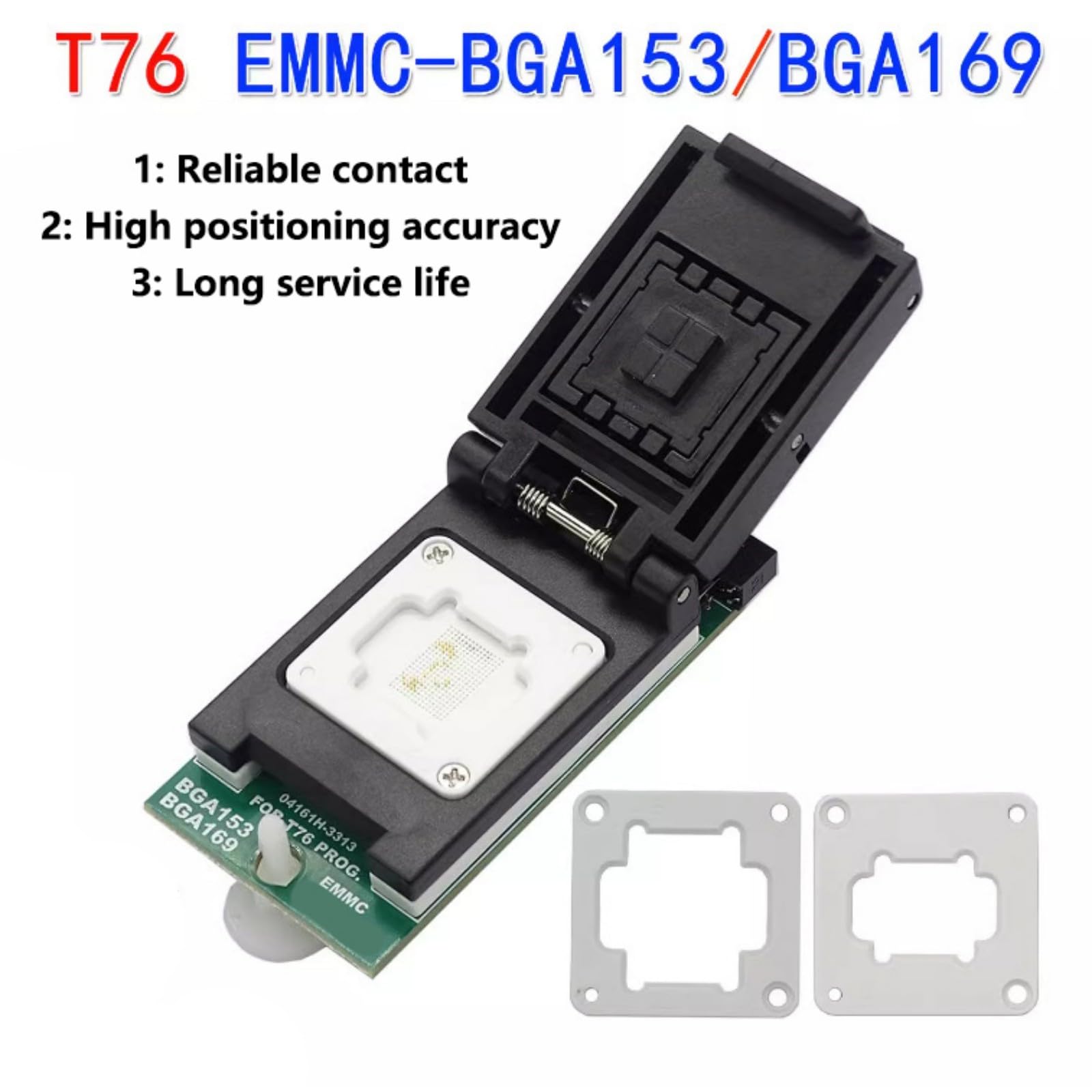 Affidabilità EMMC BGA153 BGA169 Adattatore appositamente per programmatori T76 Progetti Programmazione e Lettura velocità